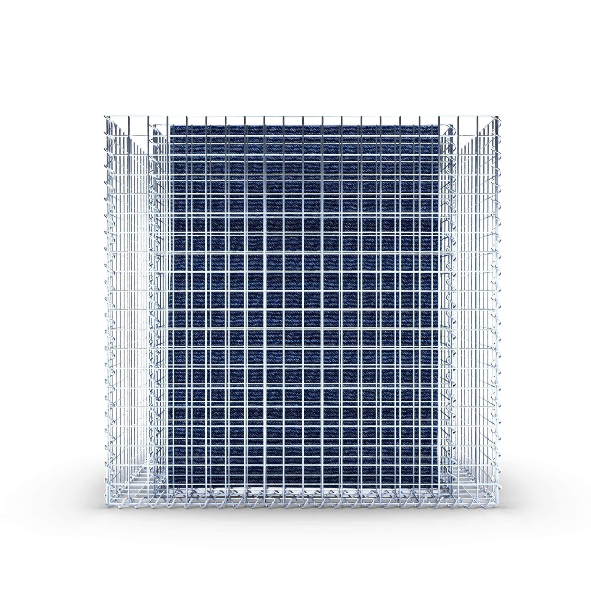 Lecho elevado rectangular 100 cm x 100 cm x 60 cm (largo x alto x fondo), malla 5 x 5 cm, espesor de pared 10 cm