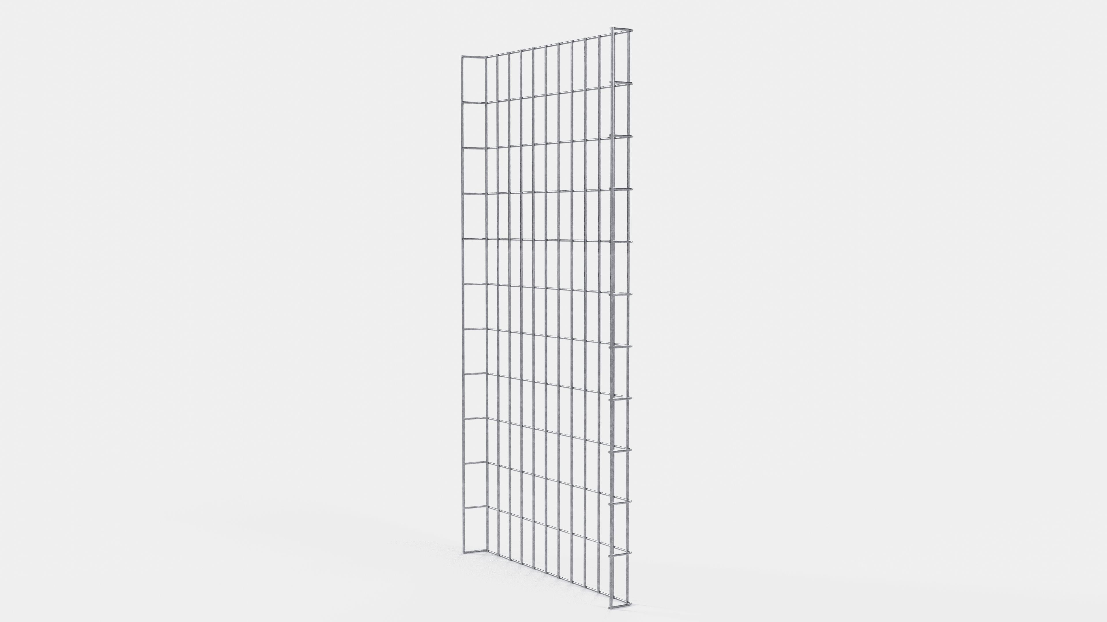 Kabelgoot hoogte 110 cm, diepte 5 cm, maaswijdte 5 x 10 cm