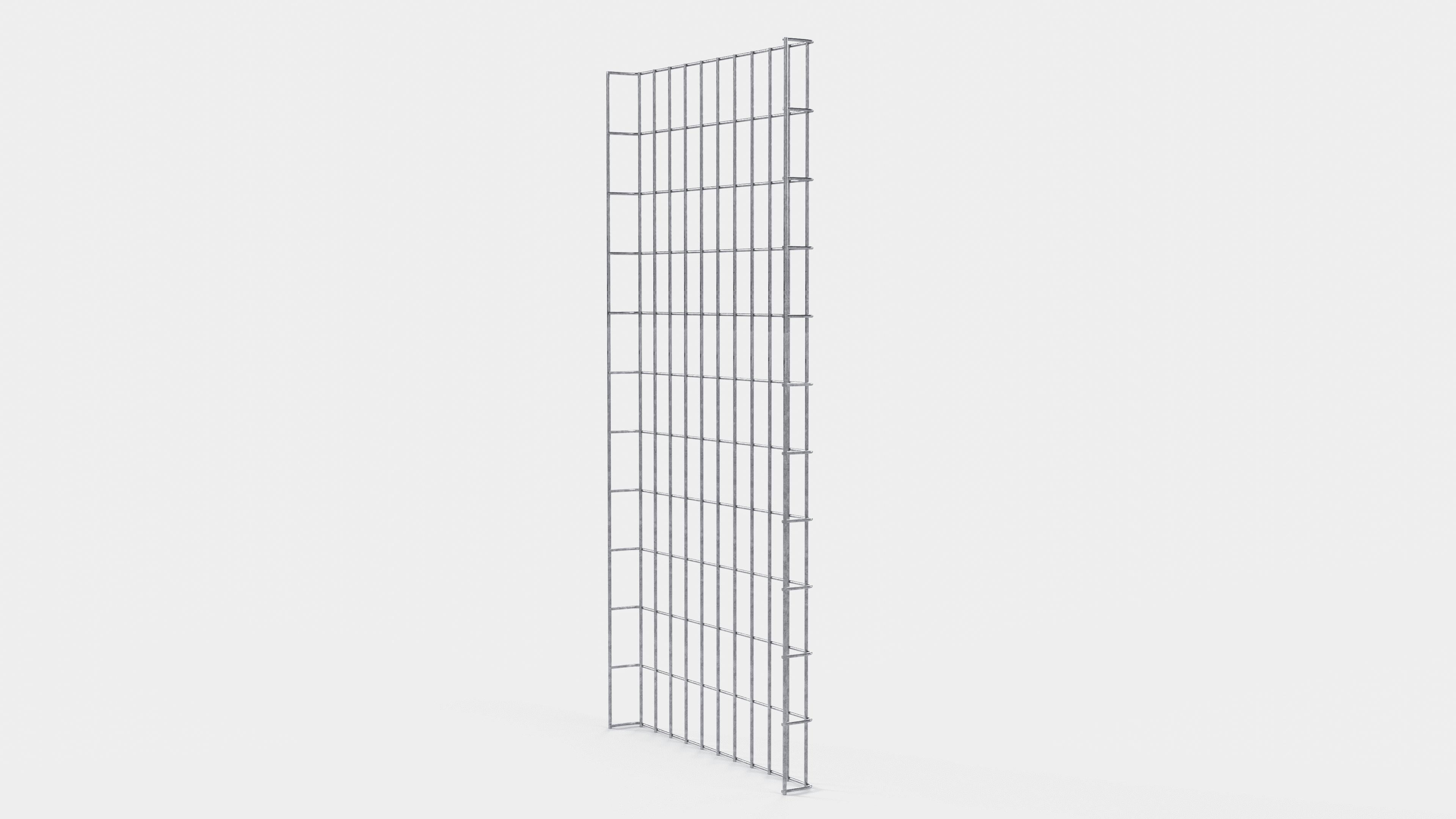 Kabelgoot hoogte 110 cm, diepte 5 cm, maaswijdte 5 x 10 cm