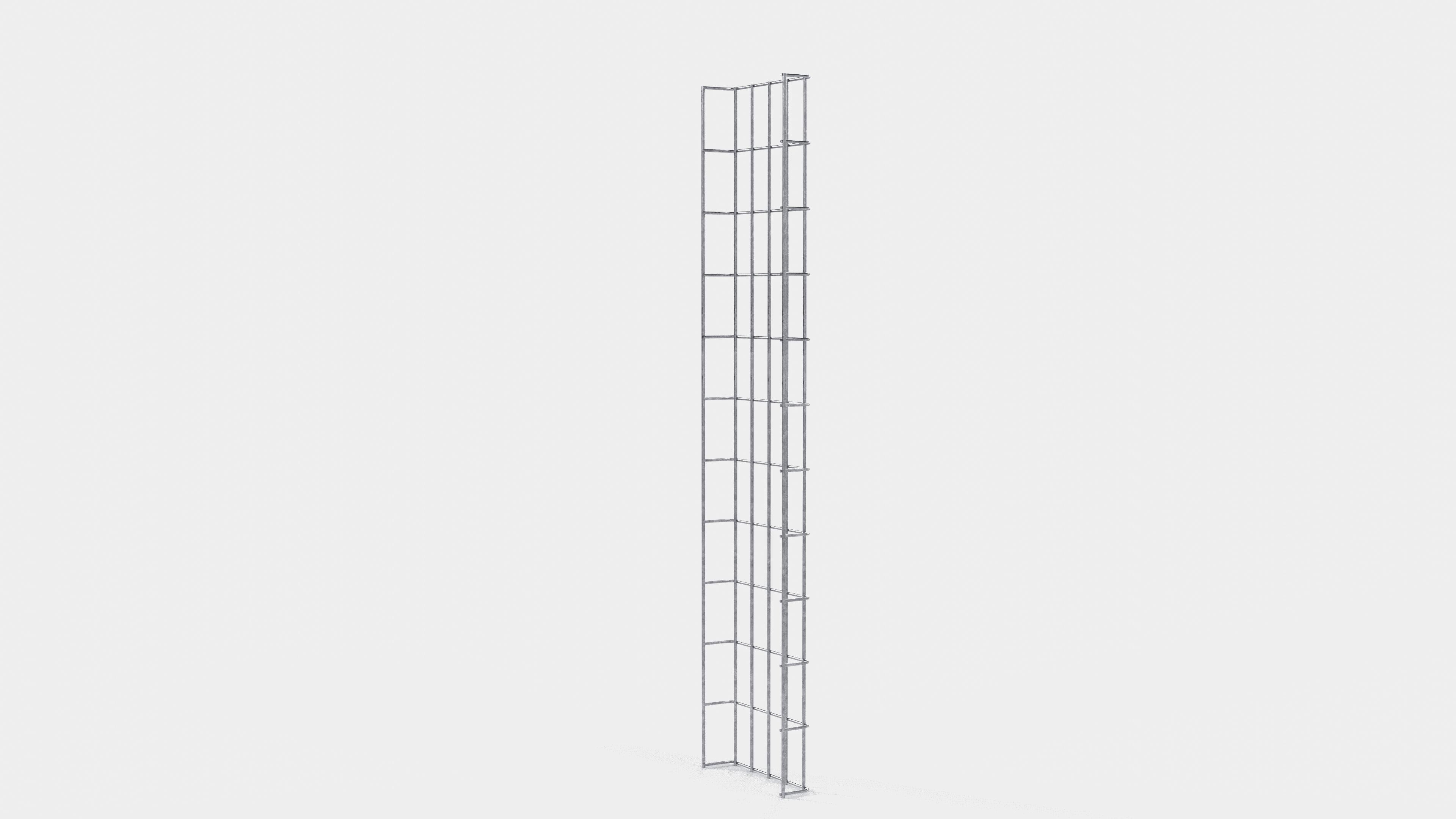 Kabelgoot hoogte 110 cm, diepte 5 cm, maaswijdte 5 x 10 cm