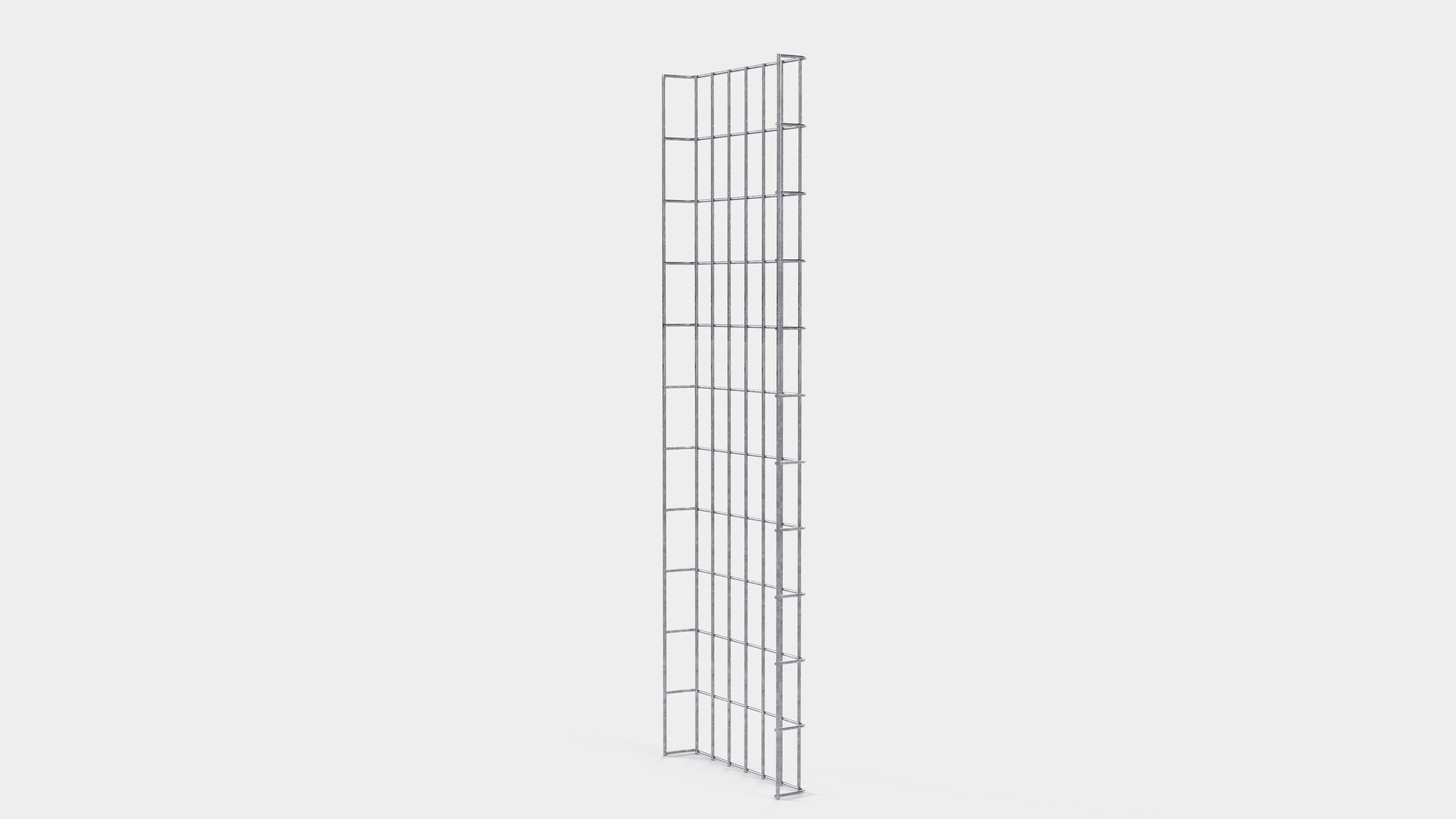 Kabelgoot hoogte 110 cm, diepte 5 cm, maaswijdte 5 x 10 cm