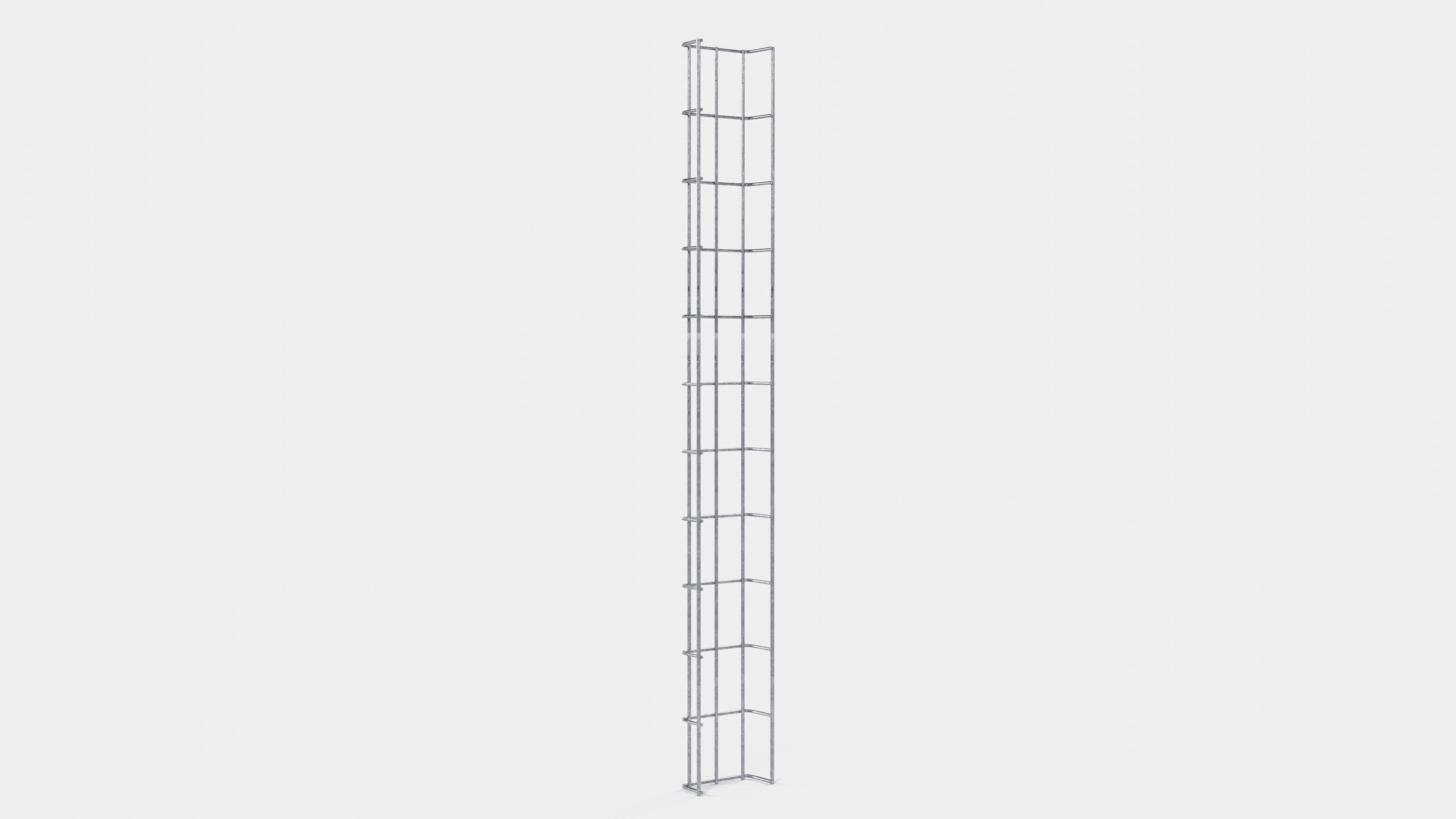 Kabelgoot hoogte 110 cm, diepte 5 cm, maaswijdte 5 x 10 cm