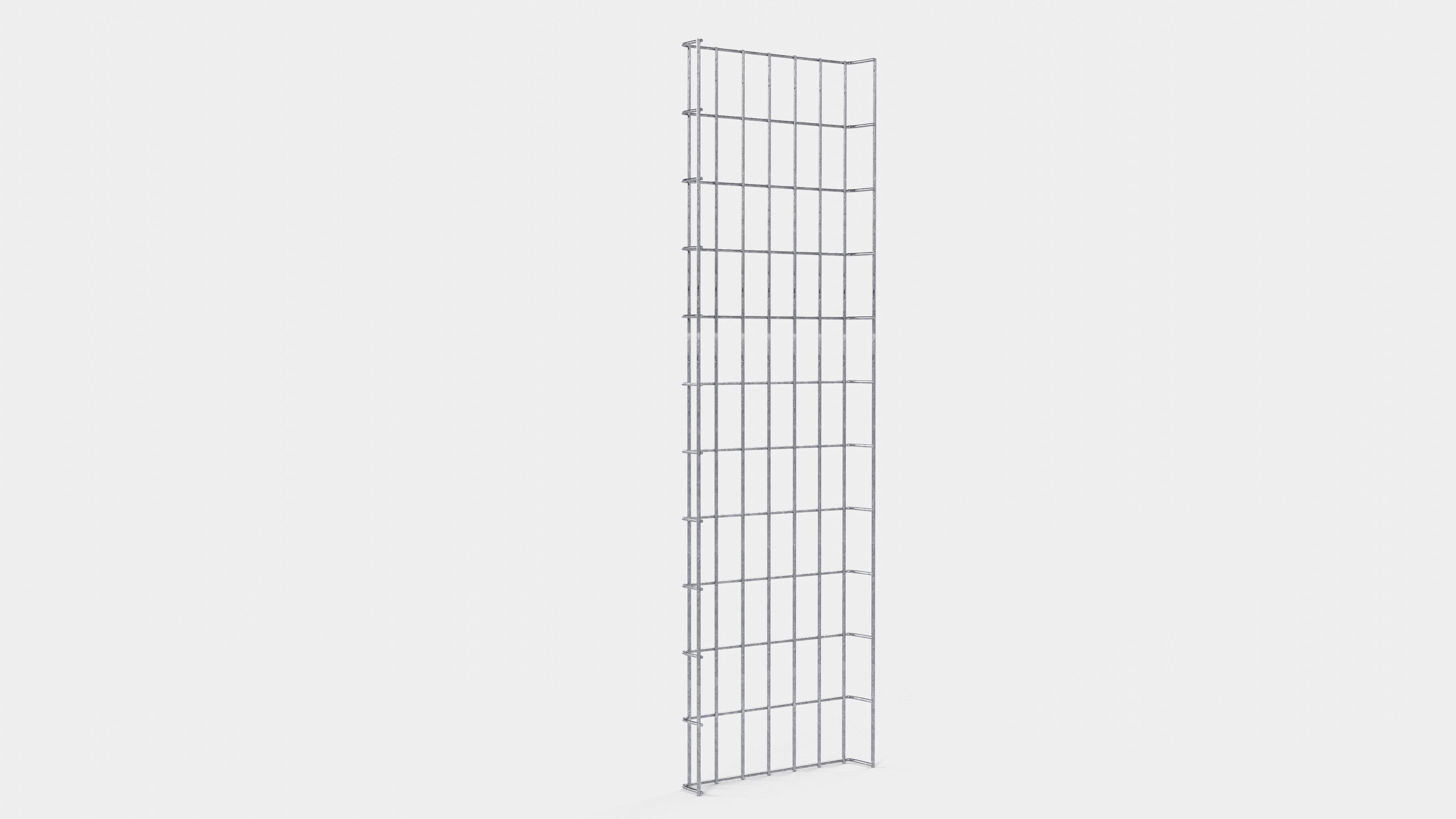 Kabelgoot hoogte 110 cm, diepte 5 cm, maaswijdte 5 x 10 cm