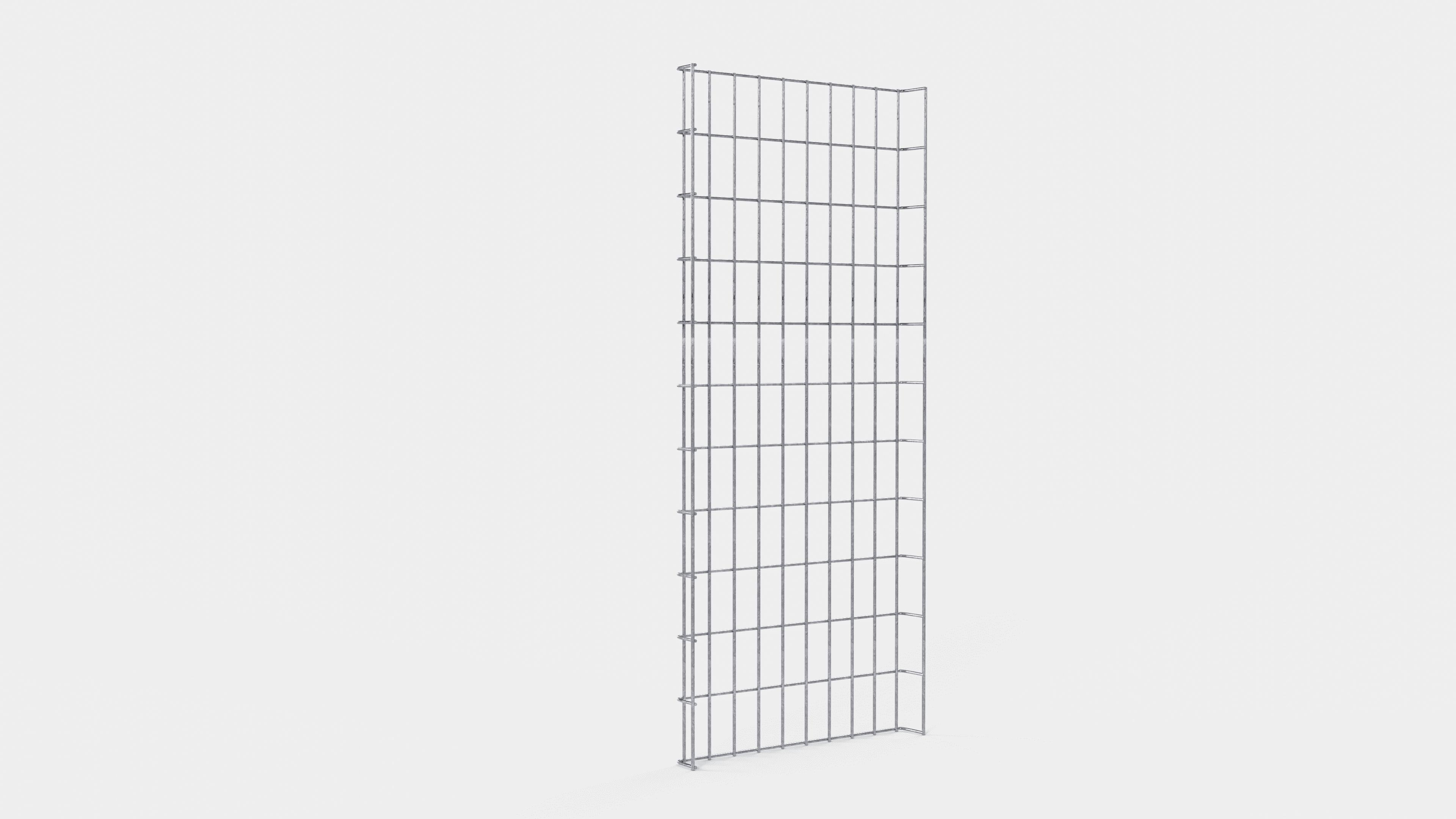 Kabelgoot hoogte 110 cm, diepte 5 cm, maaswijdte 5 x 10 cm