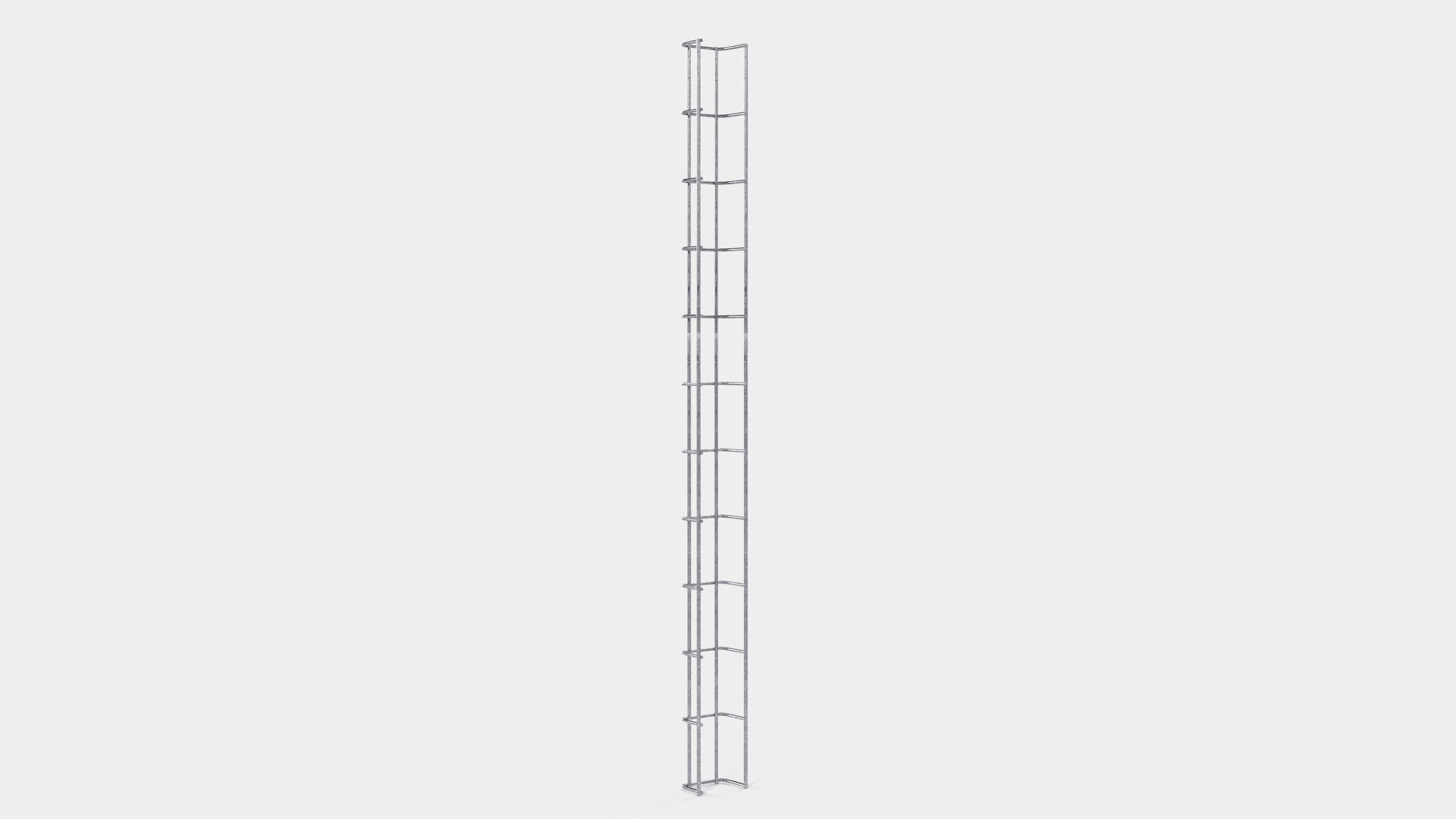 Kabelgoot hoogte 110 cm, diepte 5 cm, maaswijdte 5 x 10 cm