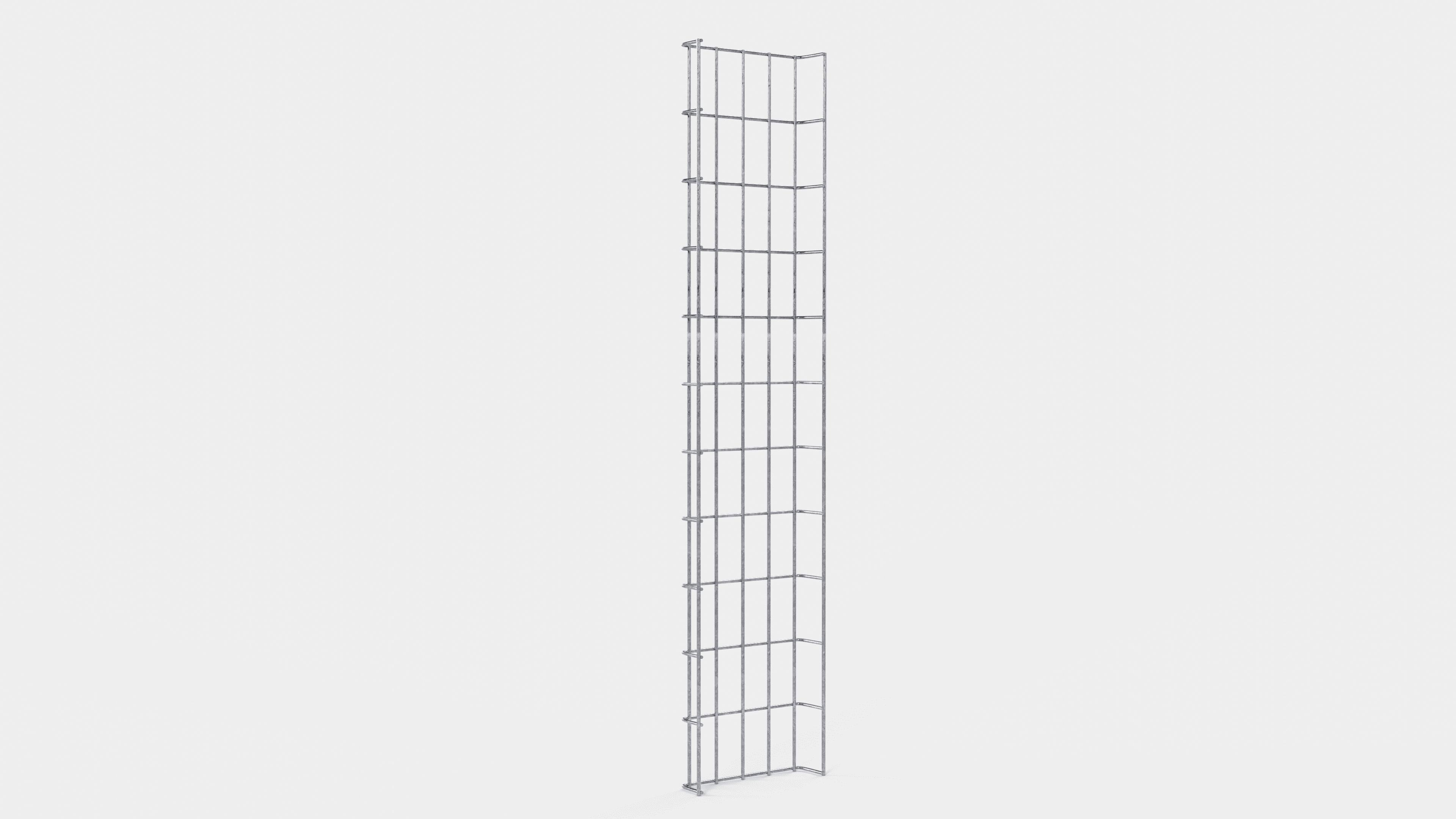 Kabelgoot hoogte 110 cm, diepte 5 cm, maaswijdte 5 x 10 cm