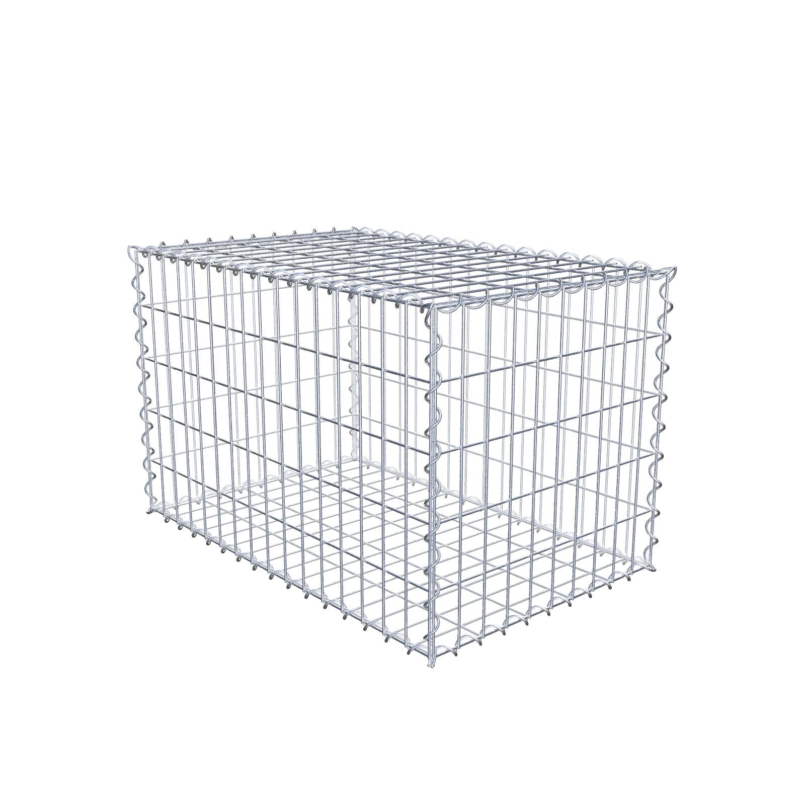 Gabione 80 cm x 50 cm x 50 cm (L x H x T), Maschenweite 5 cm x 10 cm, Spirale