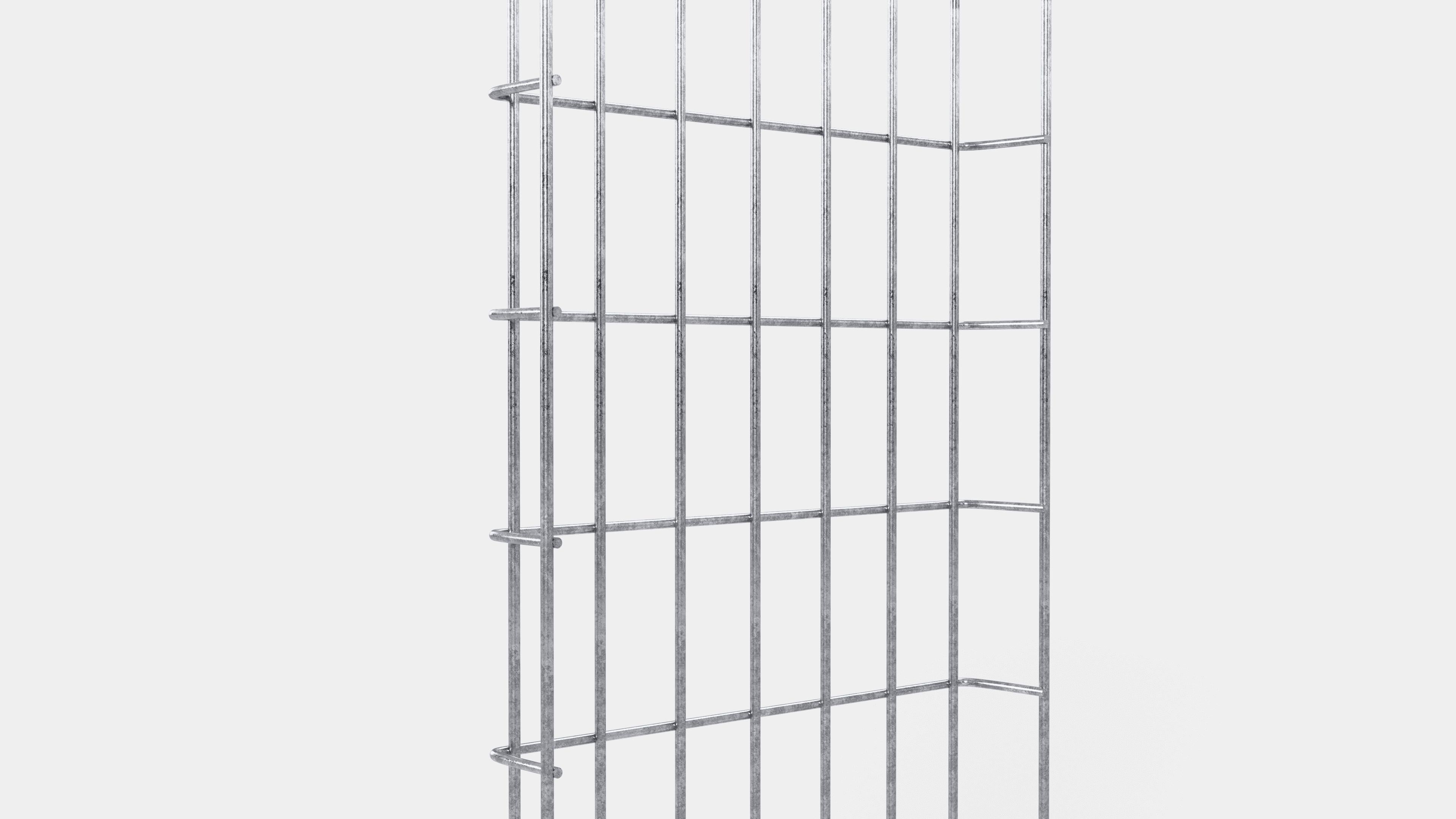 Kabelgoot hoogte 110 cm, diepte 5 cm, maaswijdte 5 x 10 cm