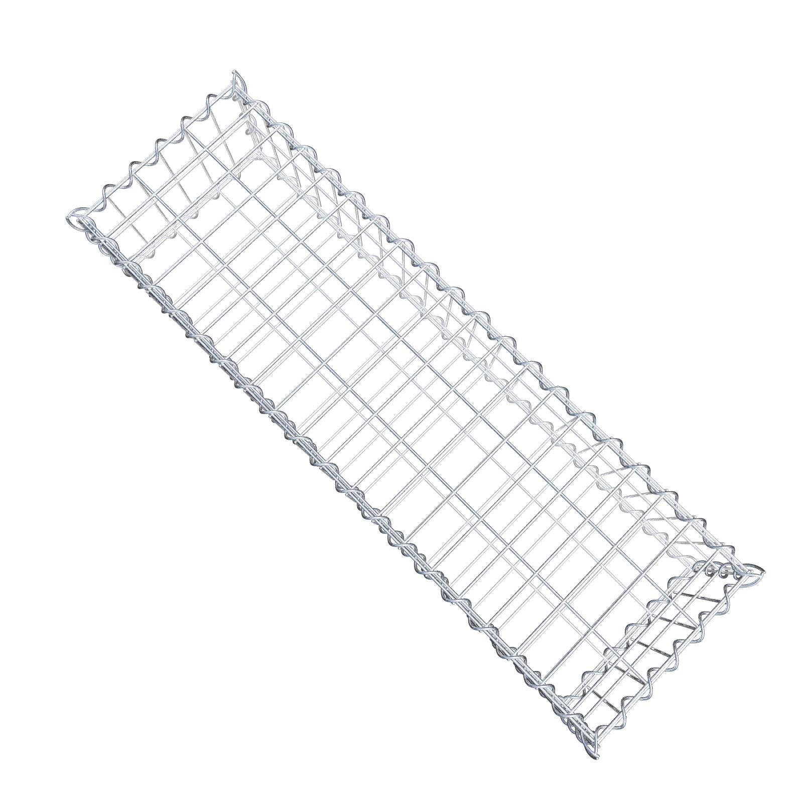 Gavión 100 cm x 20 cm x 30 cm (largo x alto x fondo), malla 5 cm x 10 cm, en espiral