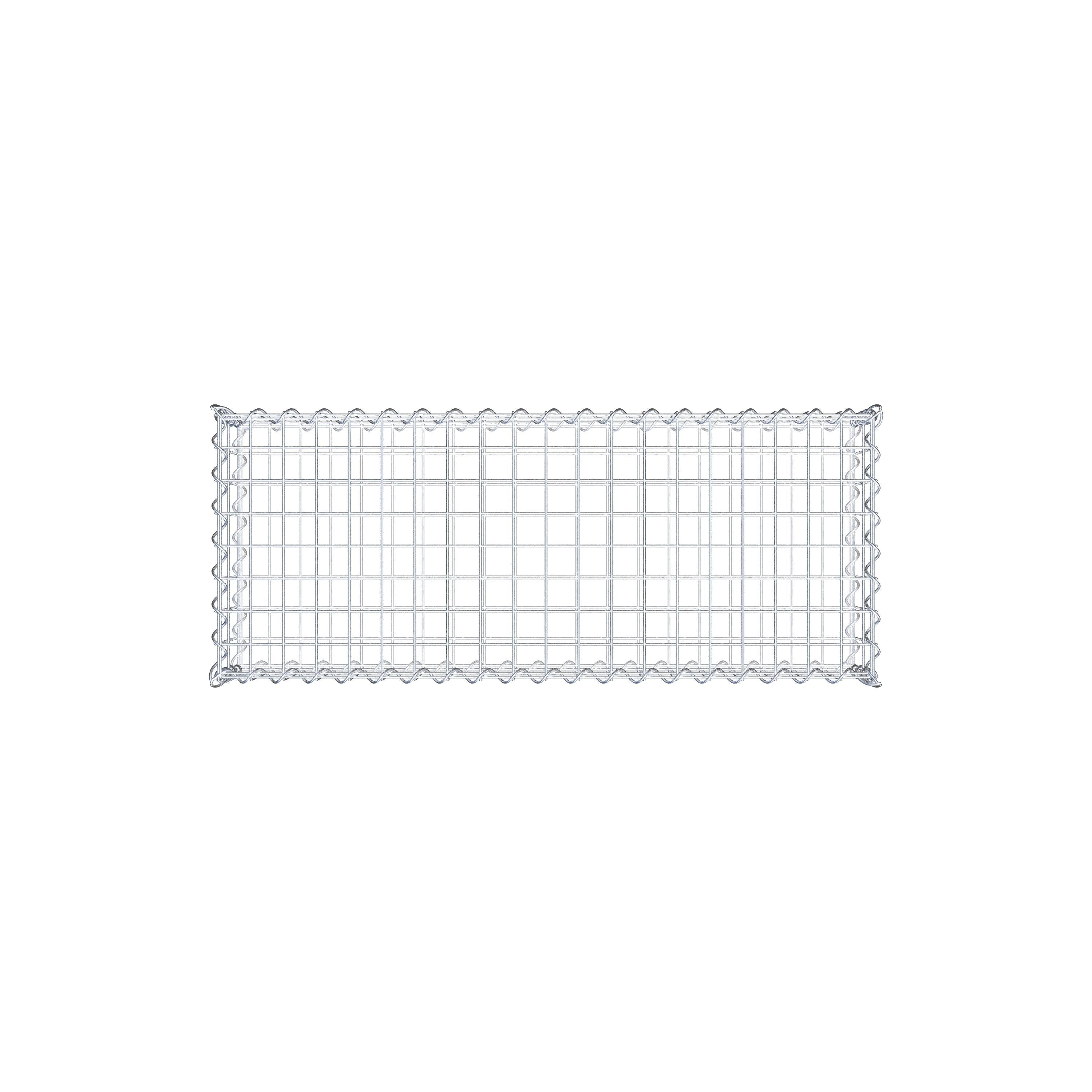 Gabione 100 cm x 20 cm x 40 cm (L x H x T), Maschenweite 5 cm x 10 cm, Spirale