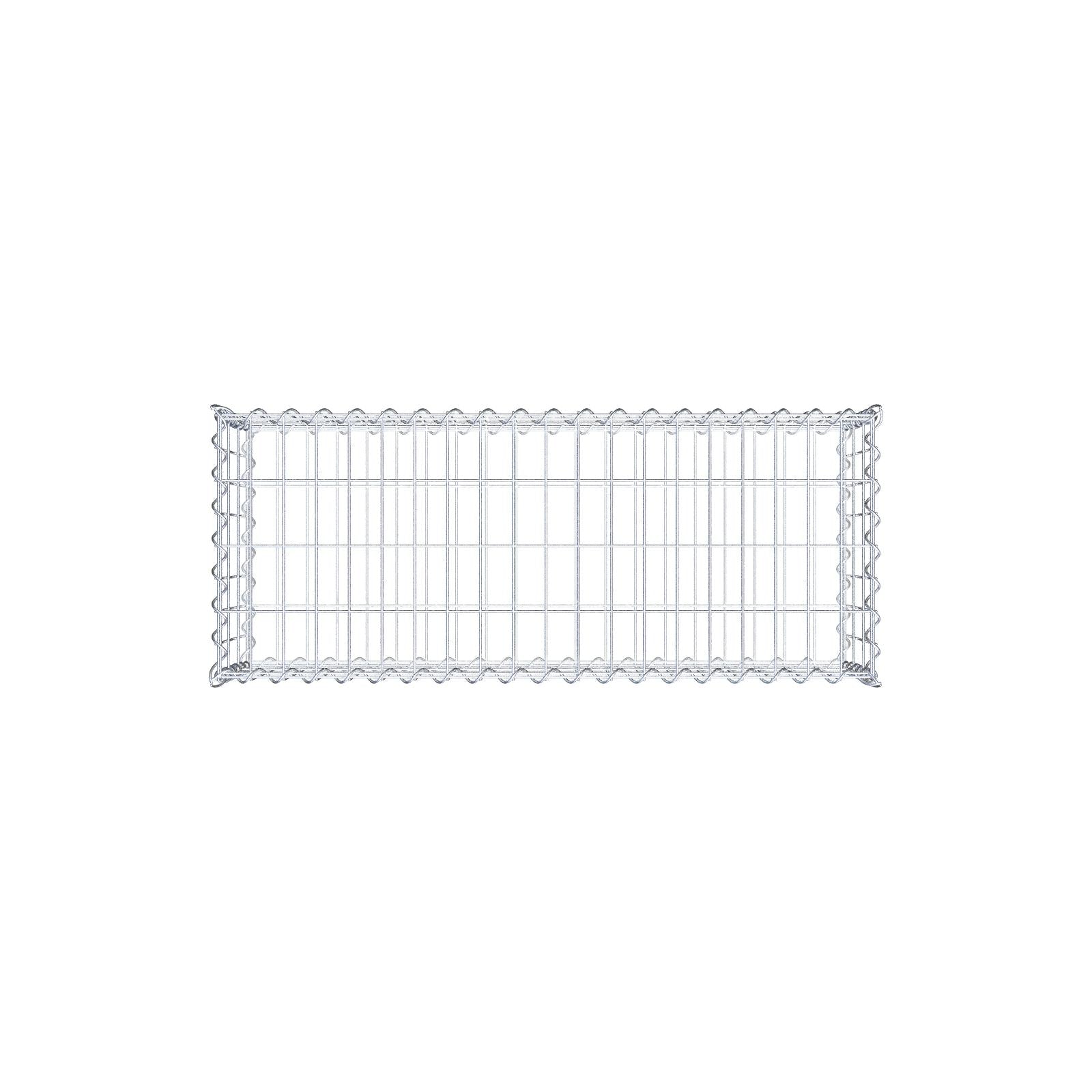 Gabbione 100 cm x 30 cm x 40 cm (L x H x P), maglia 5 cm x 10 cm, spirale
