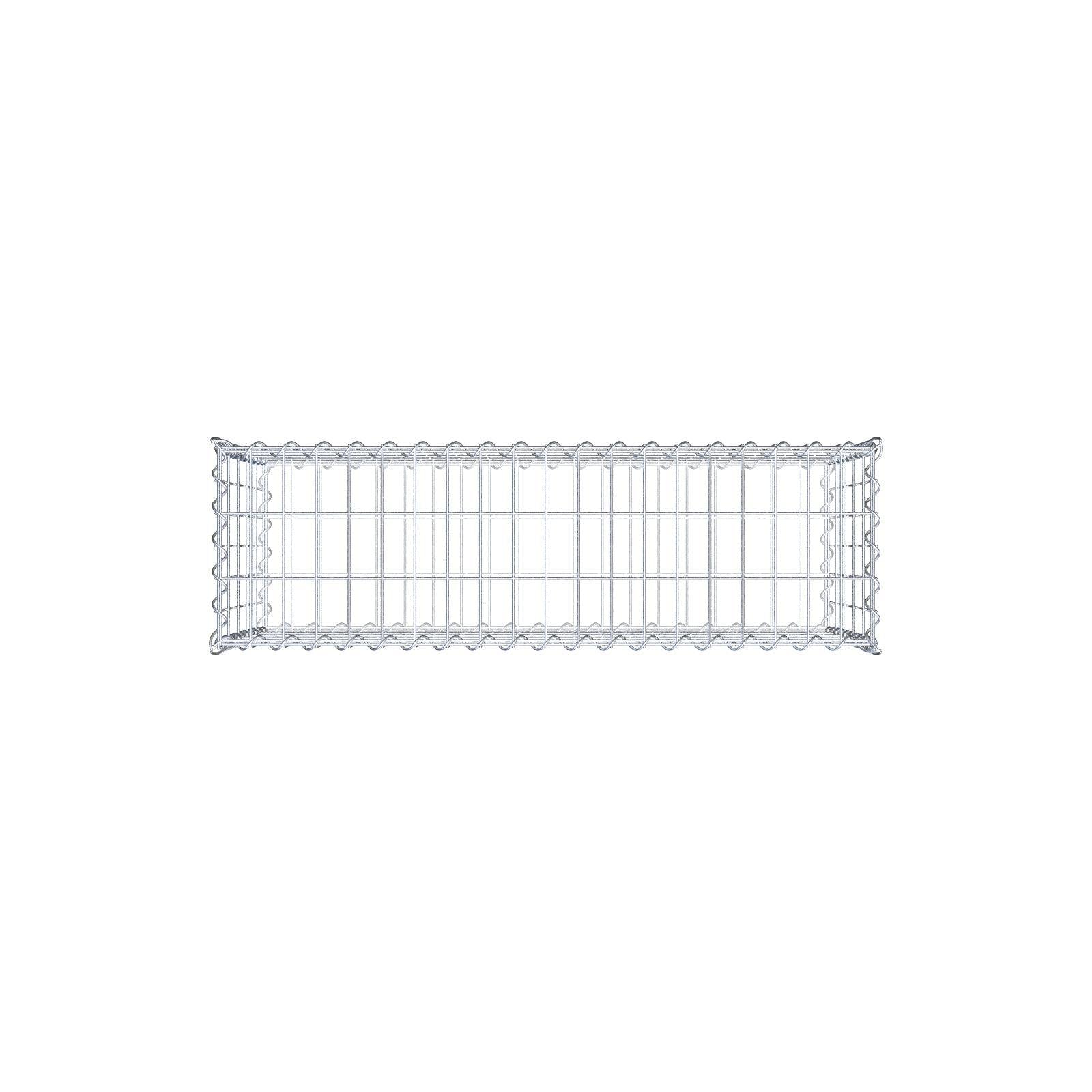 Økonomisæt 3x Gabion 100 cm x 50 cm x 30 cm (L x H x D), maskestørrelse 5 cm x 10 cm, spiral
