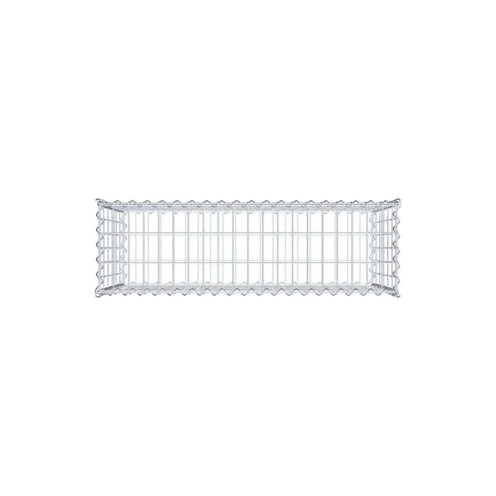 Schanskorf 100 cm x 60 cm x 30 cm (L x H x D), maaswijdte 5 cm x 10 cm, spiraal