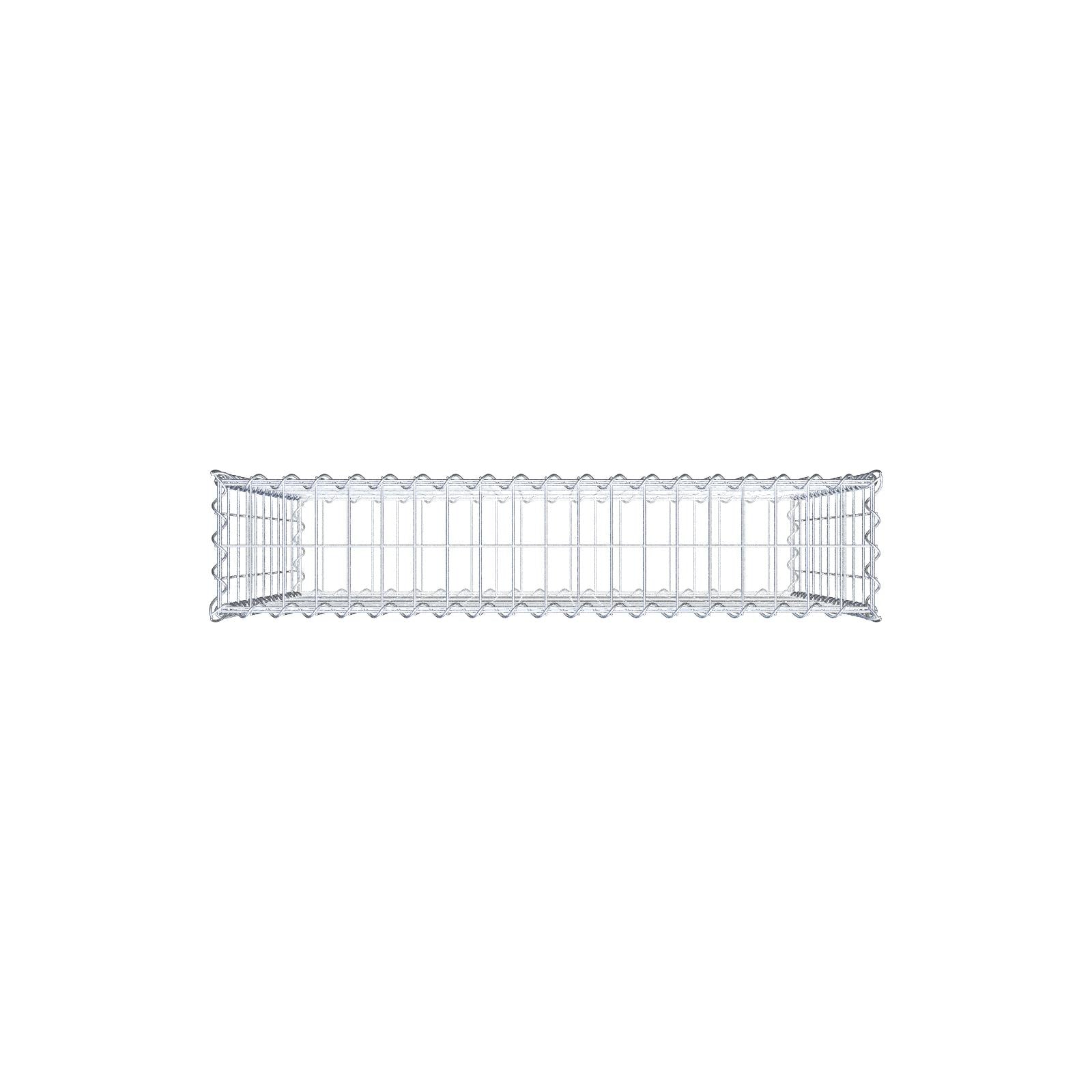Gabion 100 cm x 100 cm x 20 cm (L x H x D), maskstorlek 5 cm x 10 cm, spiral