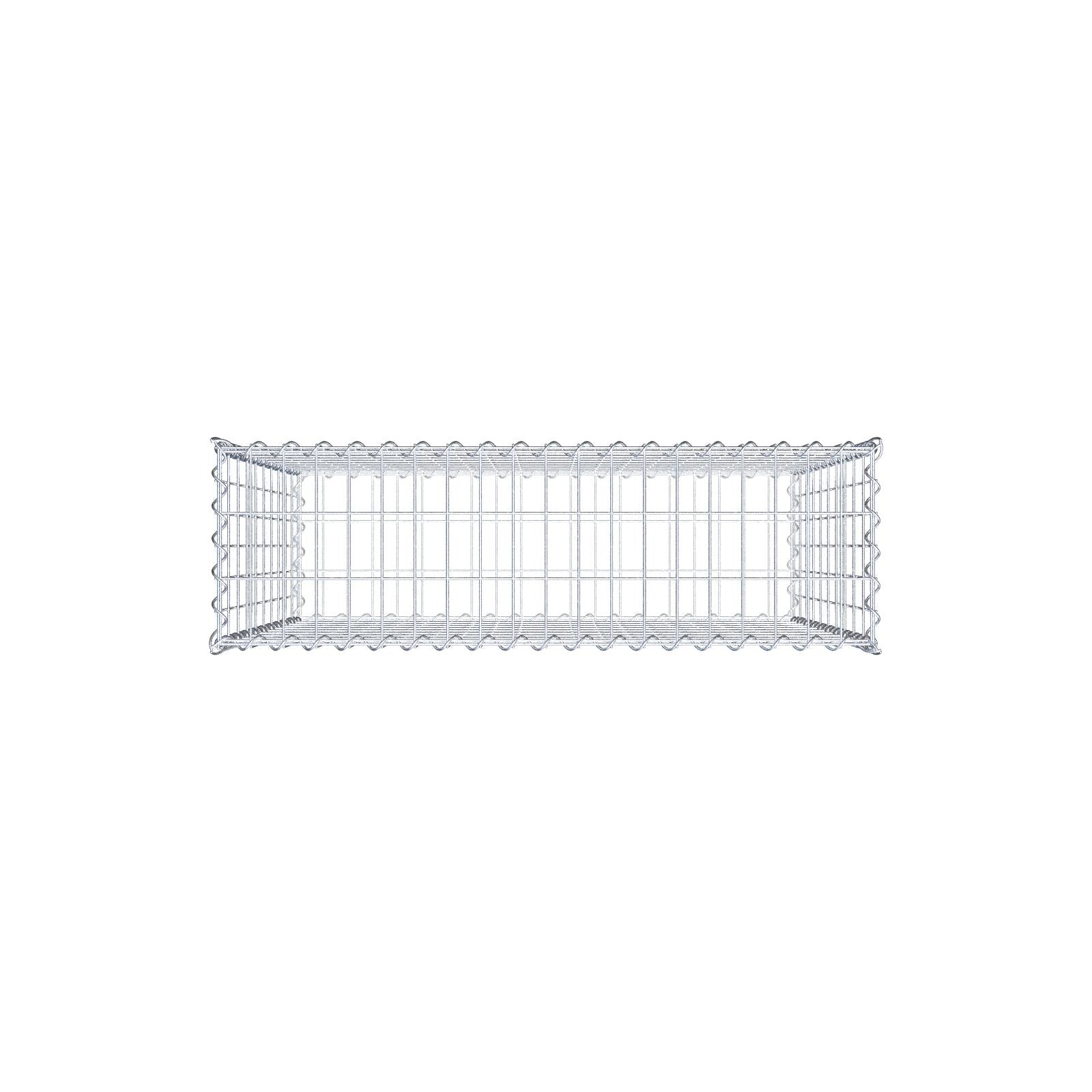 Gabion 100 cm x 100 cm x 30 cm (L x H x D), mesh size 5 cm x 10 cm, spiral