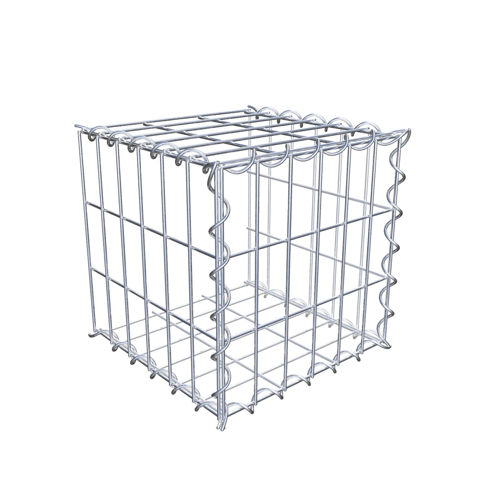 Gabion rapporté type 2 30 cm x 30 cm x 30 cm (L x H x P), mailles 5 cm x 10 cm, spirale