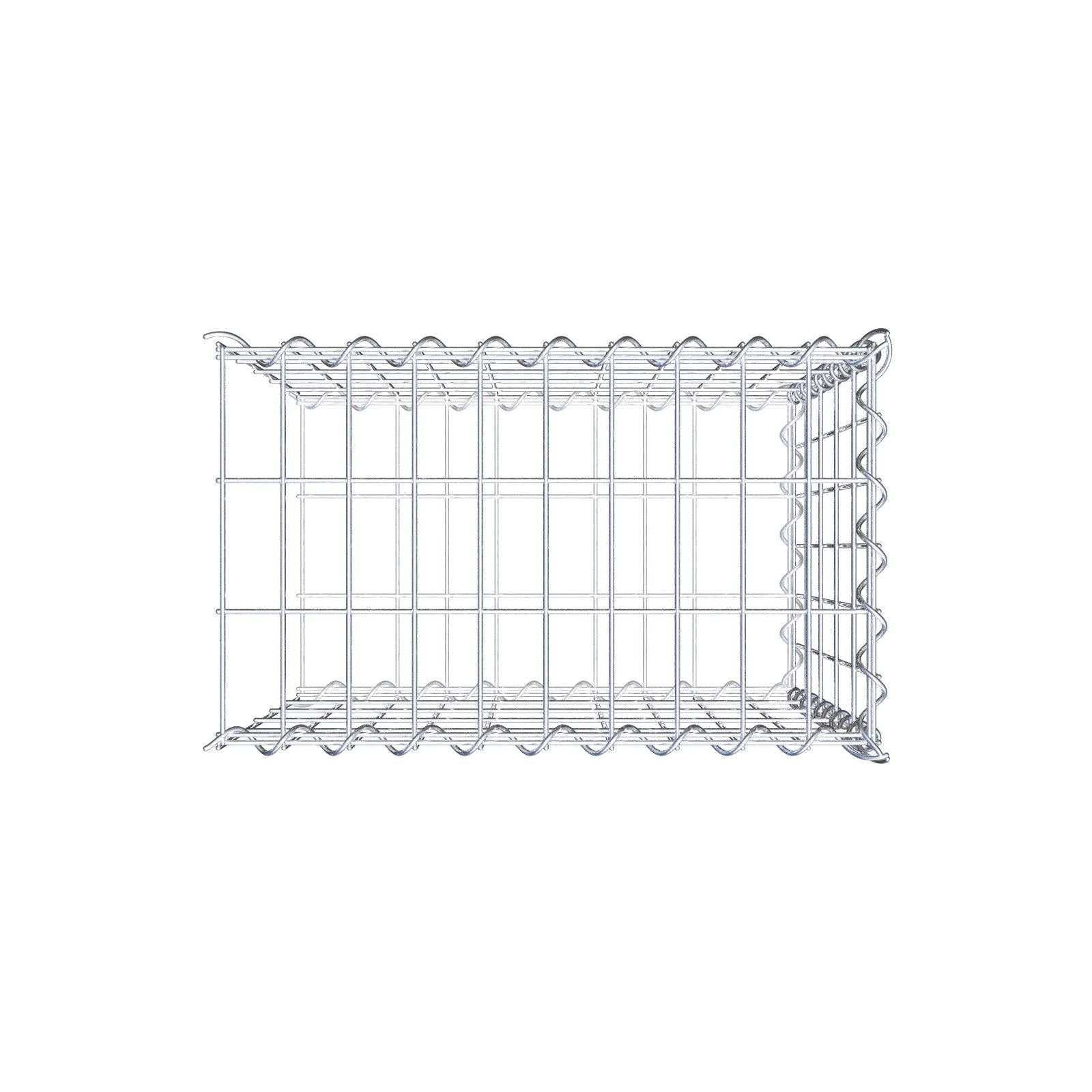 Anbaugabione Typ 2 50 cm x 50 cm x 30 cm (L x H x T), Maschenweite 5 cm x 10 cm, Spirale