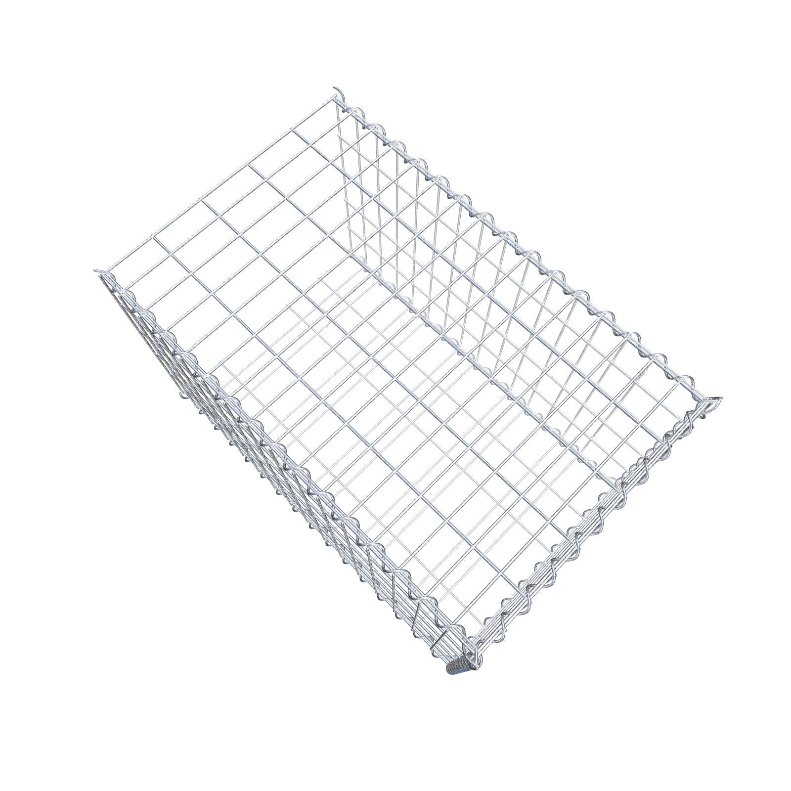 Gabion rapporté type 2 80 cm x 50 cm x 50 cm (L x H x P), mailles 5 cm x 10 cm, spirale