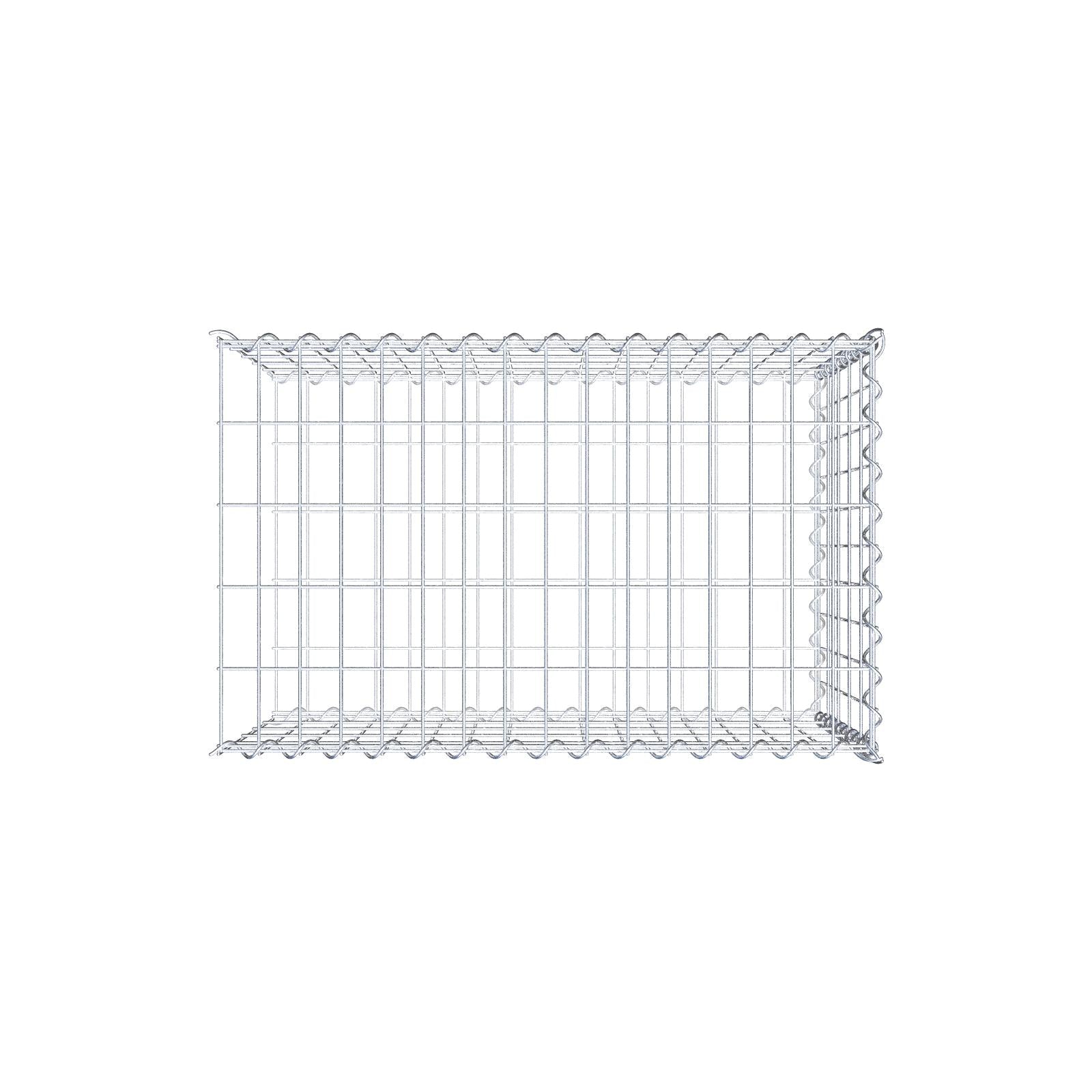Gabion rapporté type 2 80 cm x 50 cm x 50 cm (L x H x P), mailles 5 cm x 10 cm, spirale