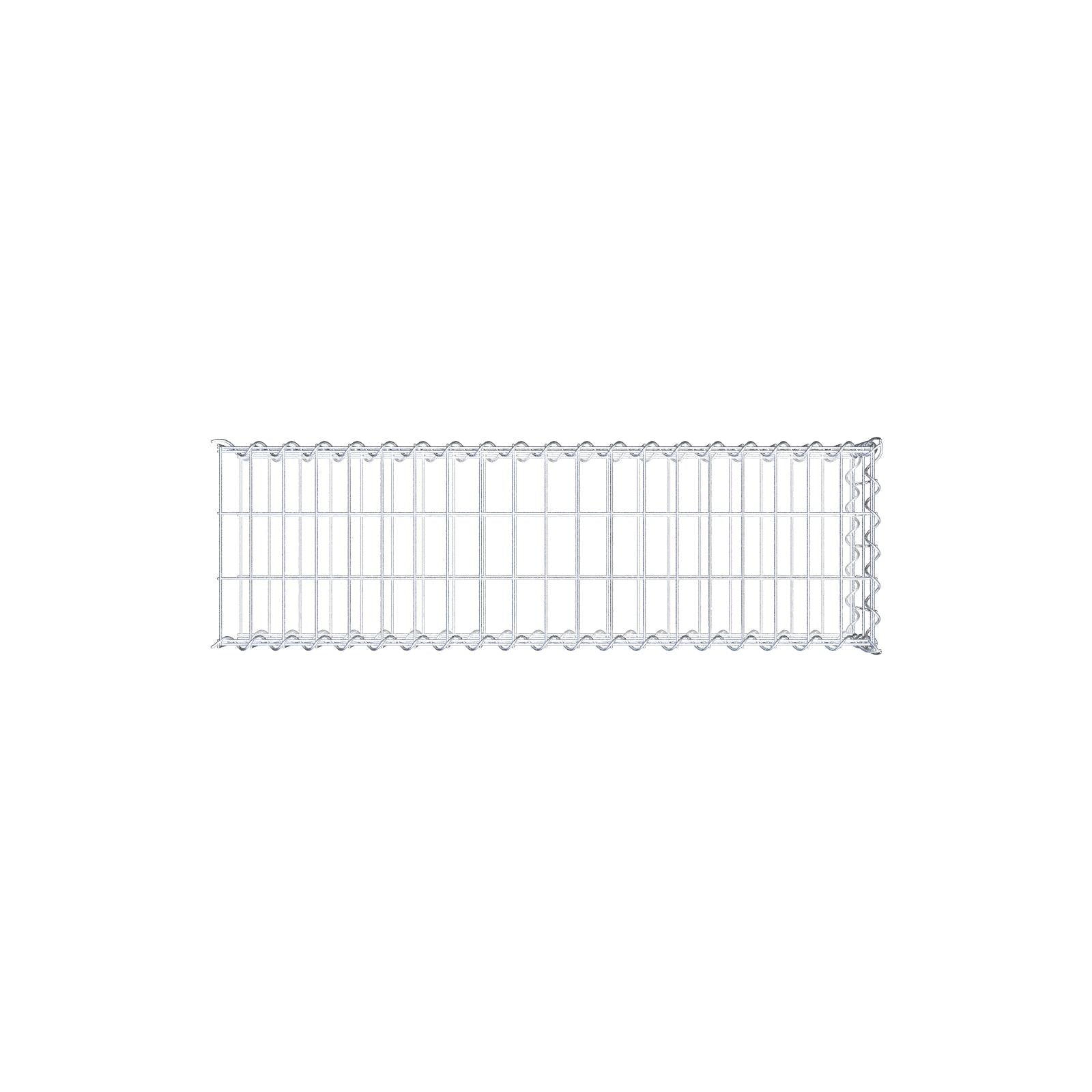 Gabbione aggiuntivo tipo 2 100 cm x 20 cm x 30 cm (L x A x P), maglia 5 cm x 10 cm, spirale