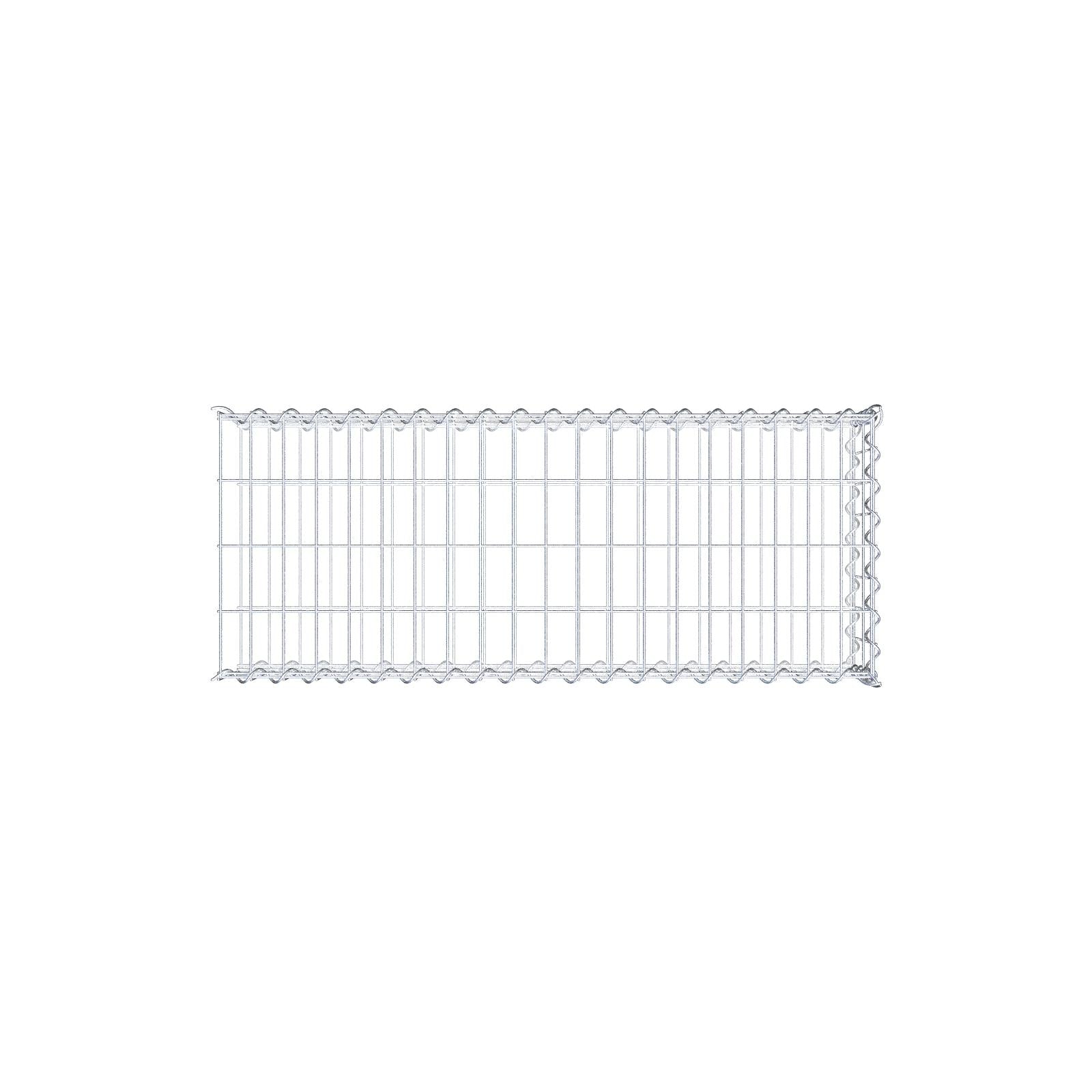 Grown-on gabion type 2 100 cm x 20 cm x 40 cm (L x H x D), mesh size 5 cm x 10 cm, spiral