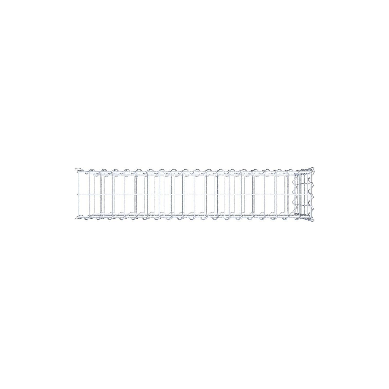 Grown-on gabion type 2 100 cm x 50 cm x 20 cm (L x H x D), mesh size 5 cm x 10 cm, spiral