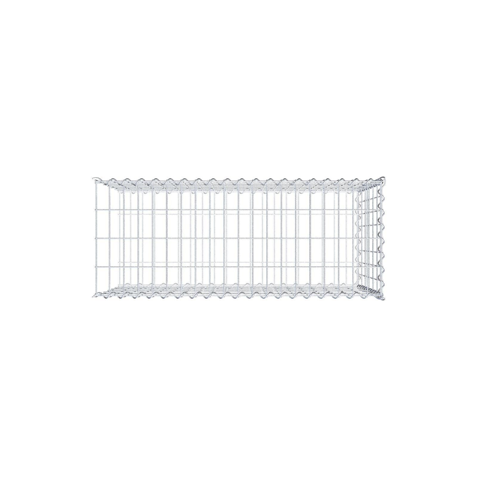 Gabbione aggiuntivo tipo 2 100 cm x 60 cm x 40 cm (L x H x P), dimensione maglia 5 cm x 10 cm, a spirale