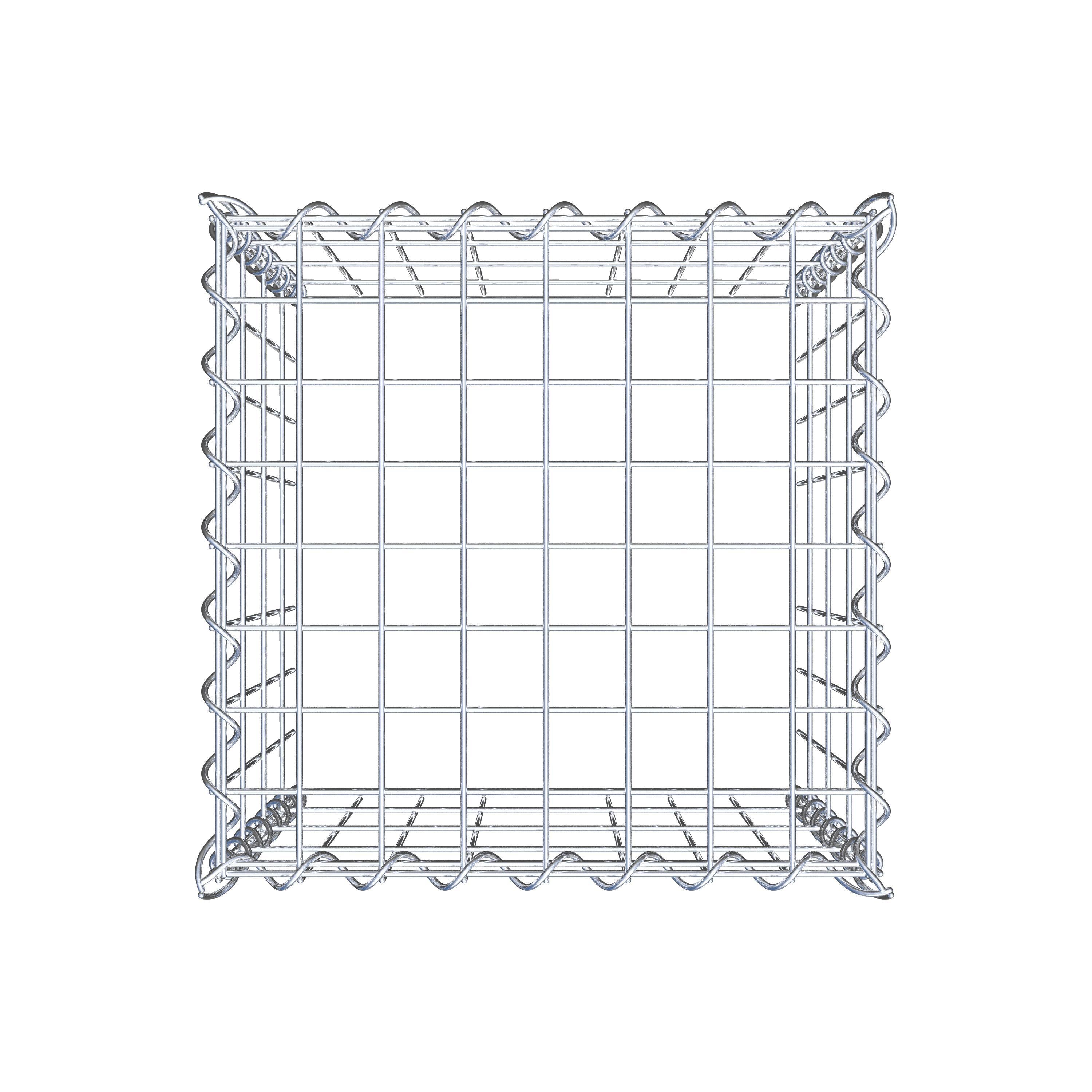 Opvokset gabion type 3 40 cm x 40 cm x 40 cm (L x H x D), maskestørrelse 5 cm x 10 cm, spiral