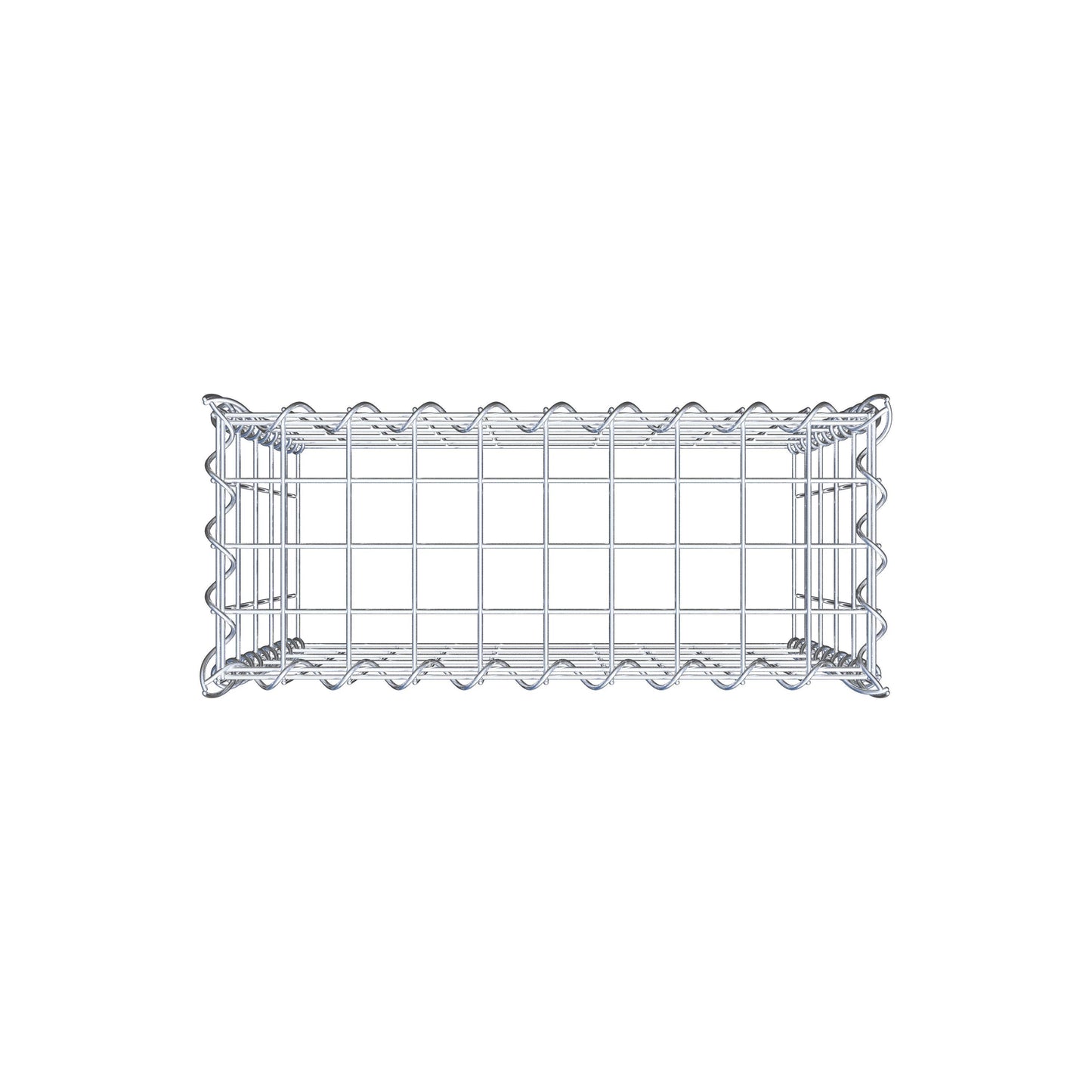 Gabion rapporté type 3 50 cm x 50 cm x 20 cm (L x H x P), mailles 5 cm x 10 cm, spirale