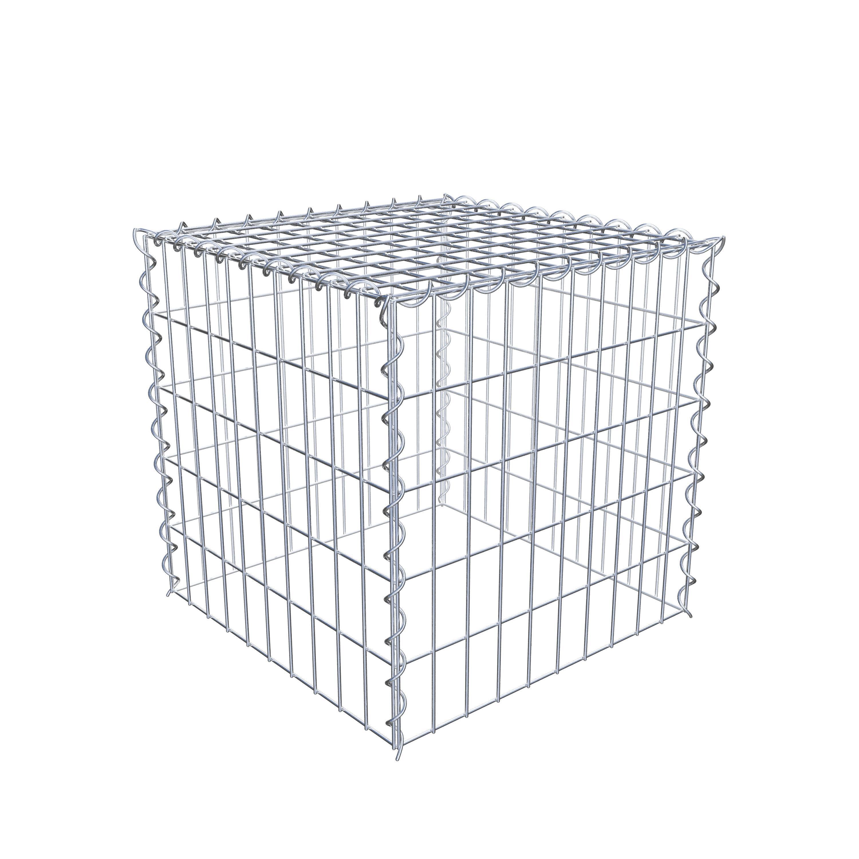 Gabion rapporté type 3 50 cm x 50 cm x 50 cm (L x H x P), mailles 5 cm x 10 cm, spirale