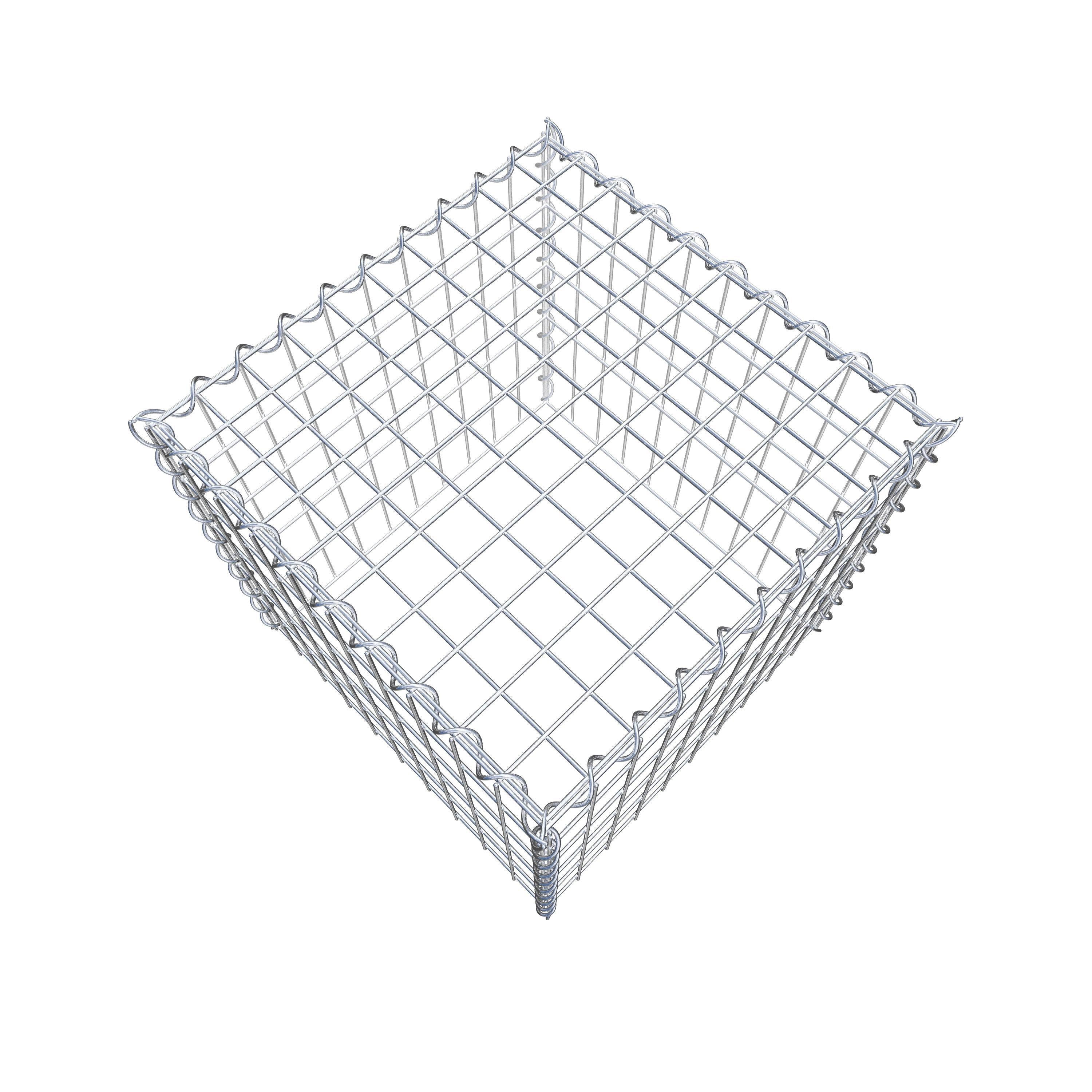 Gabion rapporté type 3 50 cm x 50 cm x 50 cm (L x H x P), mailles 5 cm x 10 cm, spirale