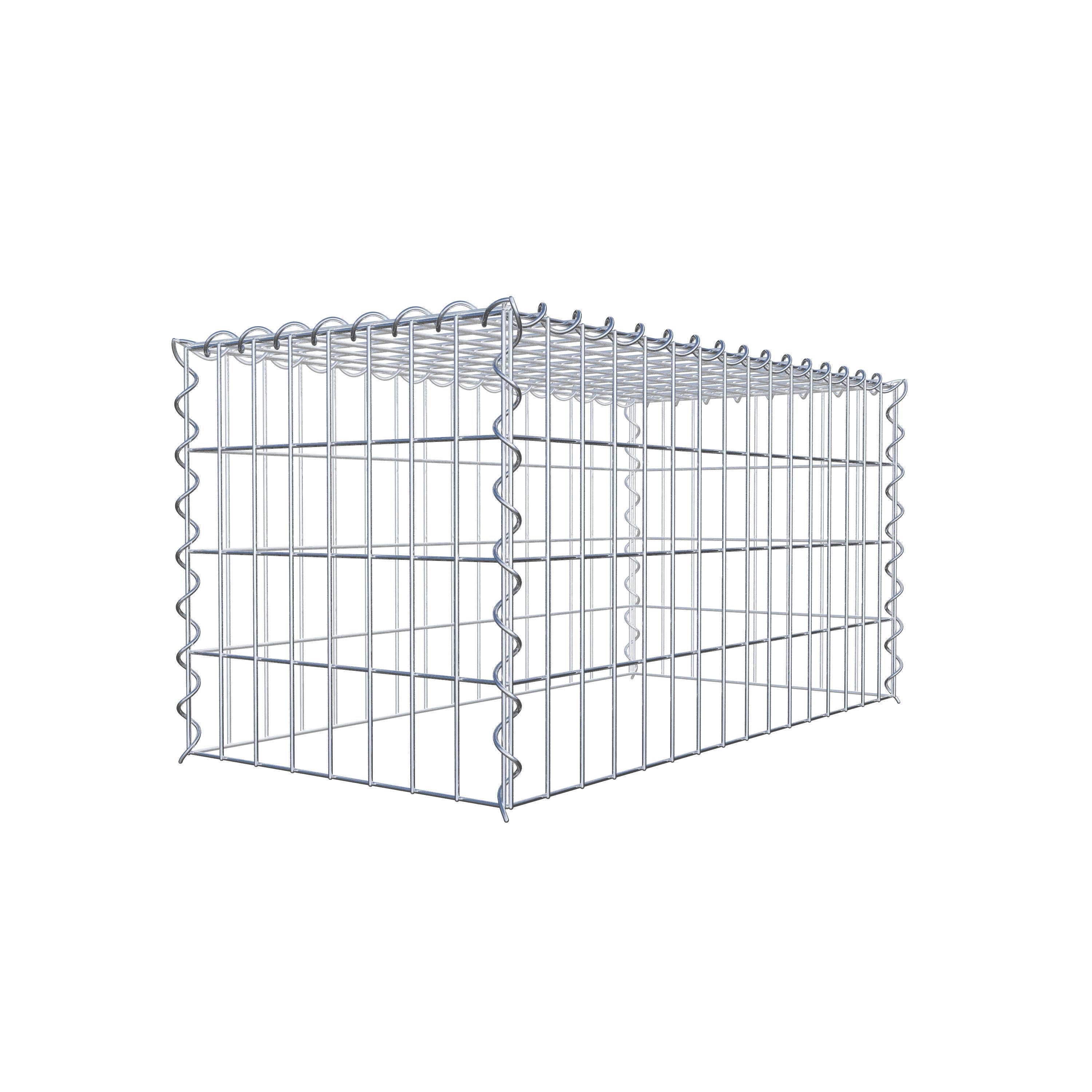 Gabion rapporté type 3 80 cm x 40 cm x 40 cm (L x H x P), mailles 5 cm x 10 cm, spirale