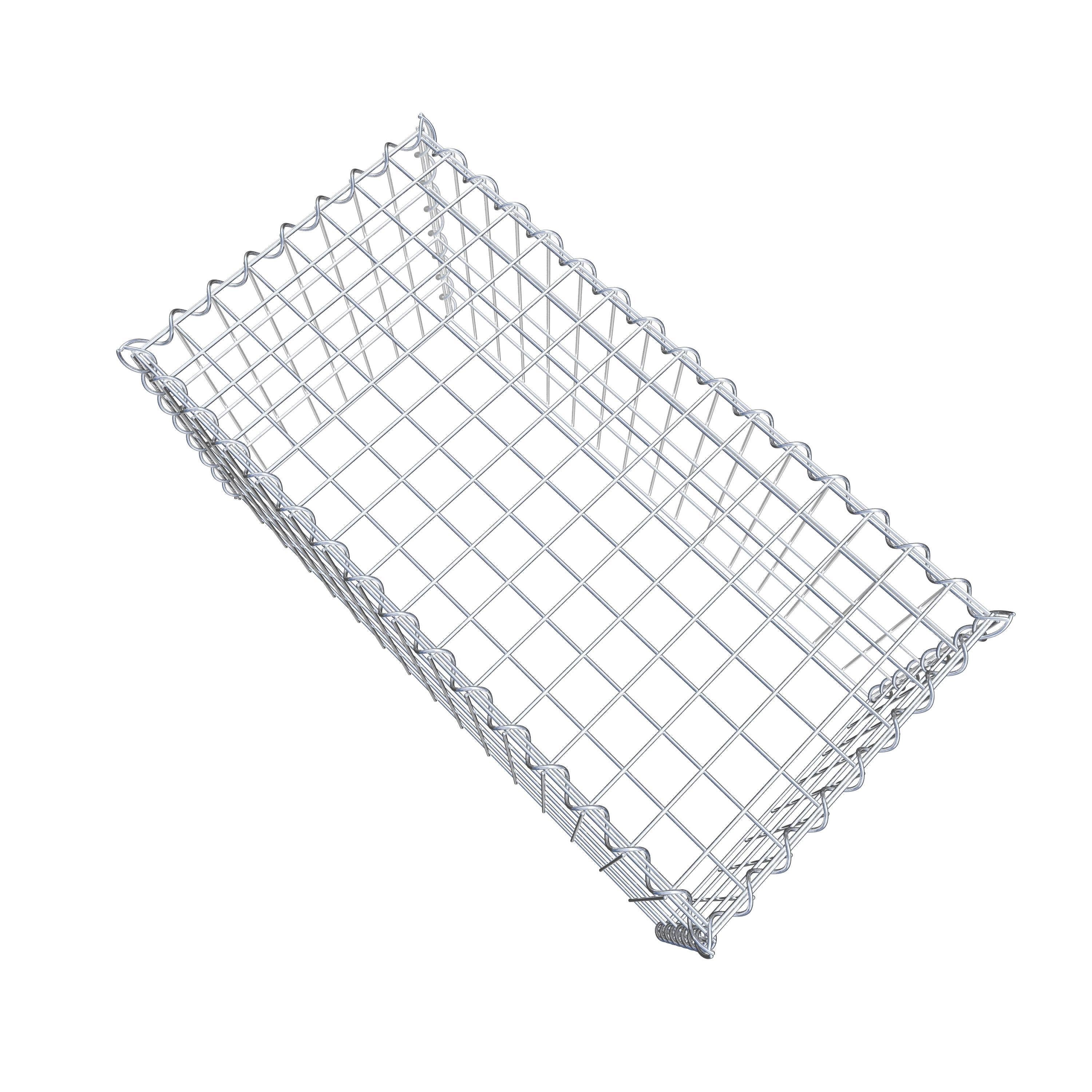 Gabion rapporté type 3 80 cm x 40 cm x 40 cm (L x H x P), mailles 5 cm x 10 cm, spirale