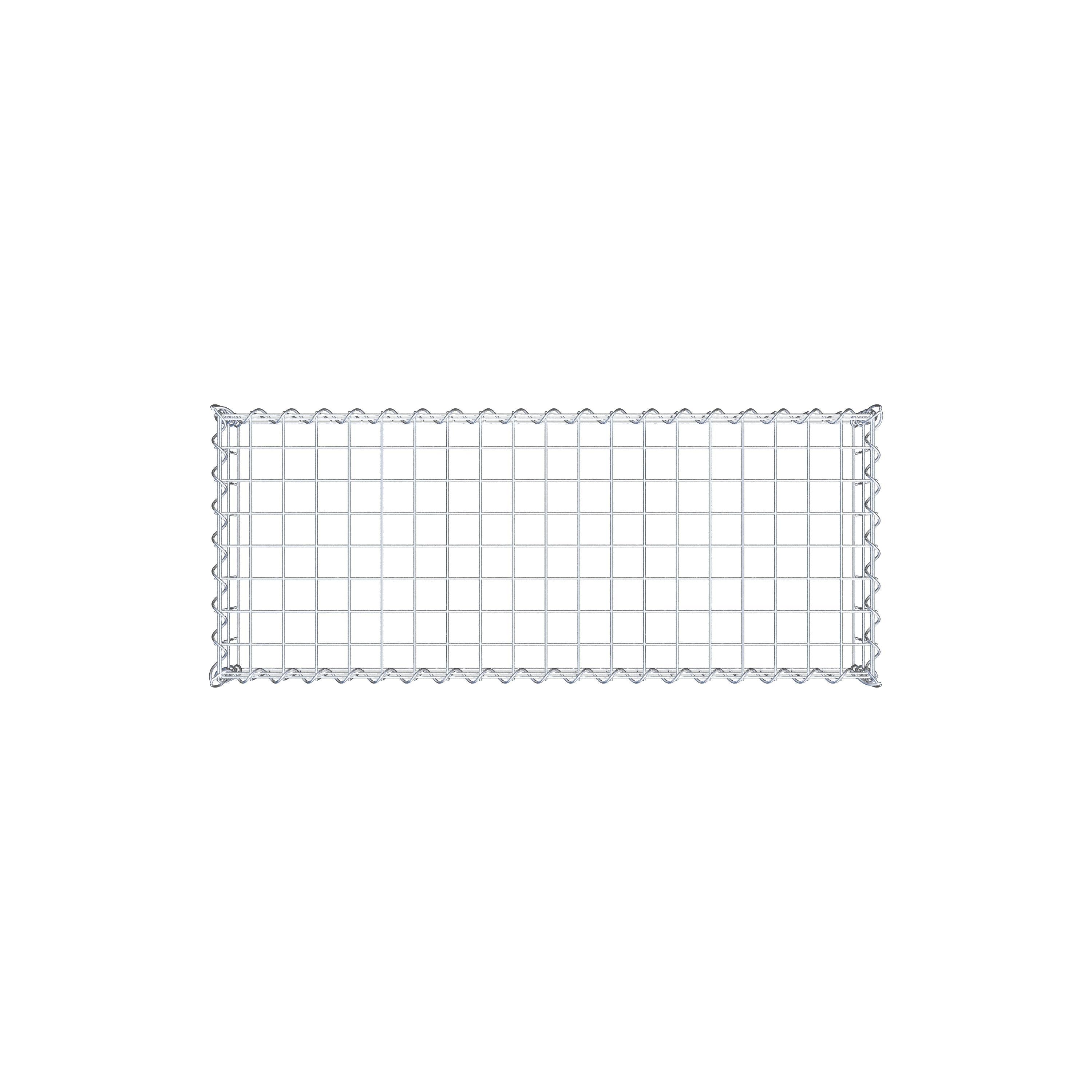 Opvokset gabion type 3 100 cm x 20 cm x 40 cm (L x H x D), maskestørrelse 5 cm x 10 cm, spiral