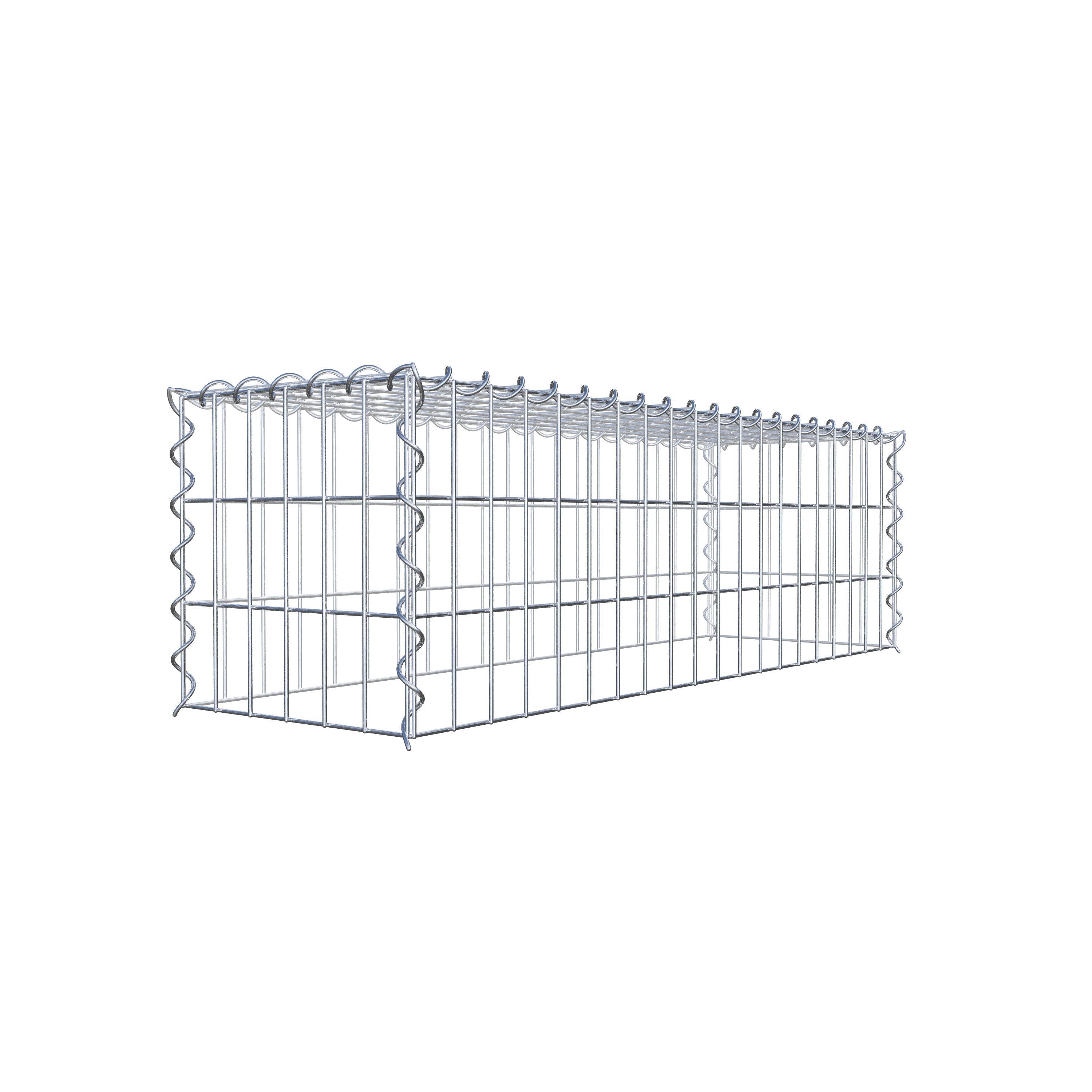 Grown-on gabion type 3 100 cm x 30 cm x 30 cm (L x H x D), mesh size 5 cm x 10 cm, spiral