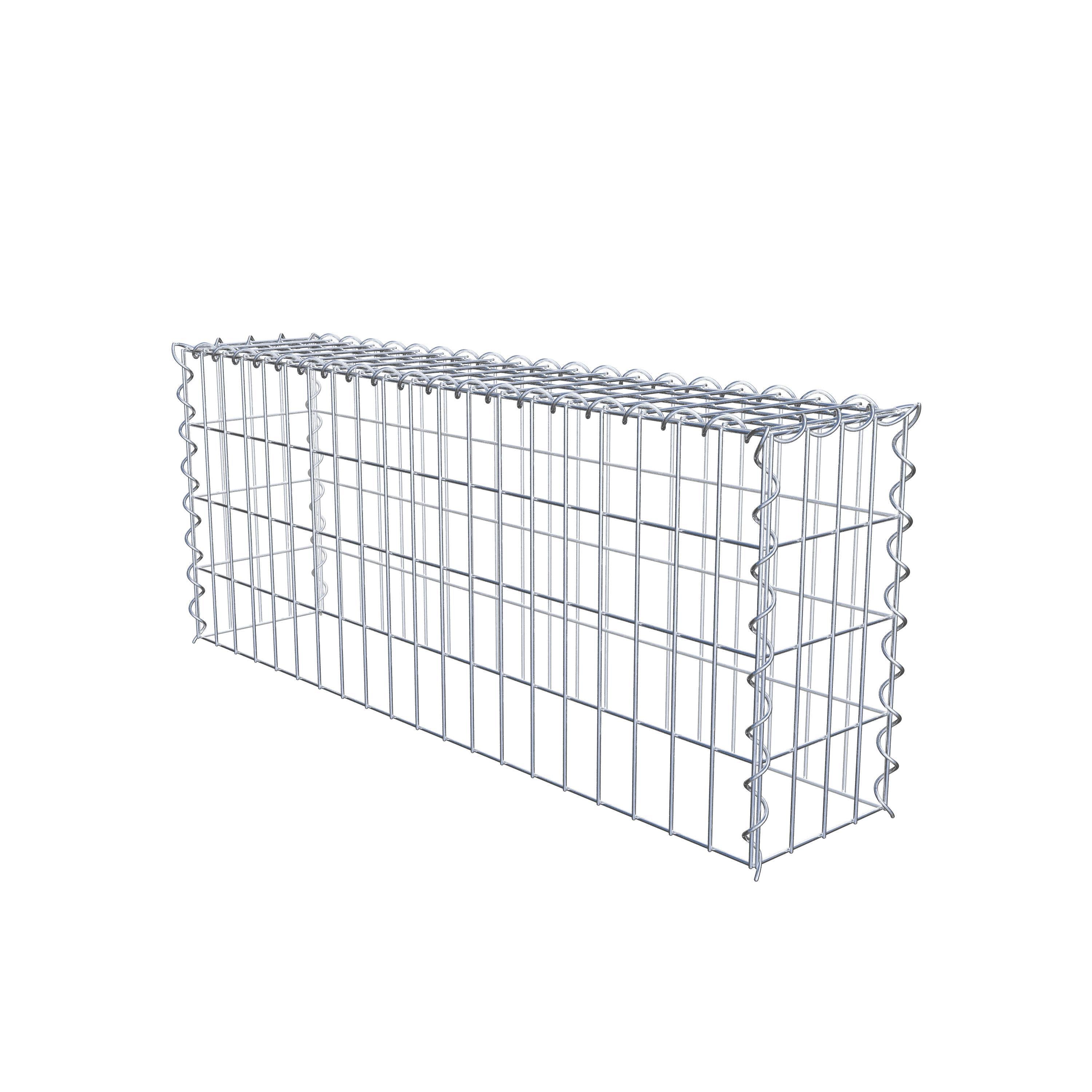 Gabion rapporté type 3 100 cm x 40 cm x 20 cm (L x H x P), mailles 5 cm x 10 cm, spirale