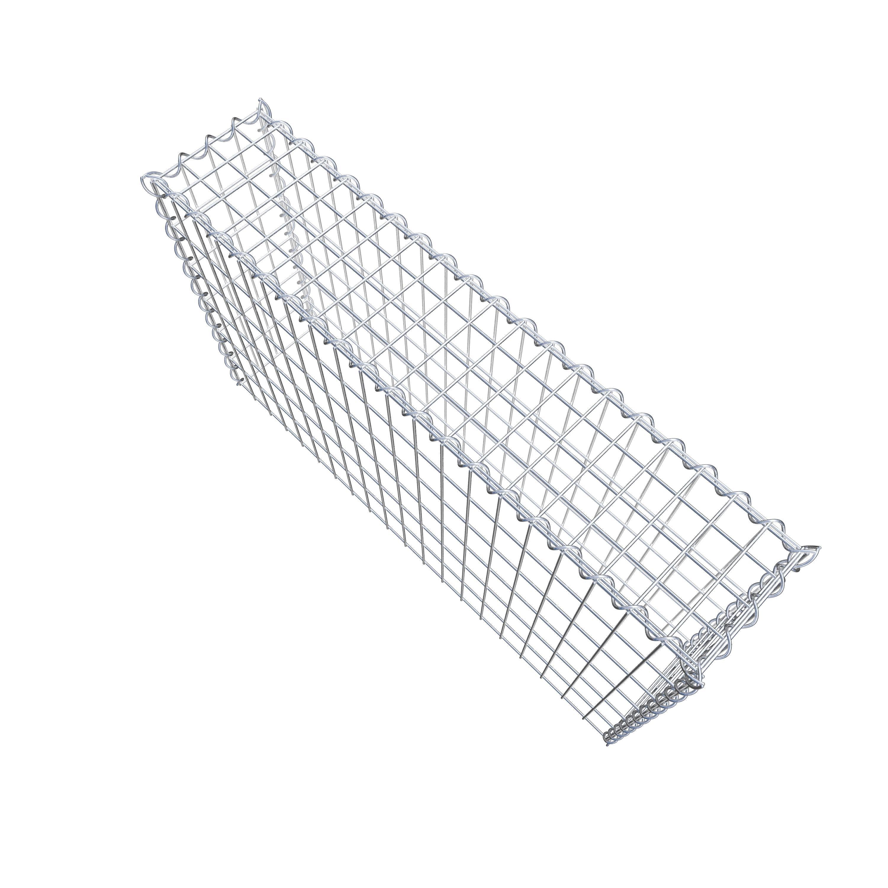 Gabion rapporté type 3 100 cm x 60 cm x 20 cm (L x H x P), mailles 5 cm x 10 cm, spirale
