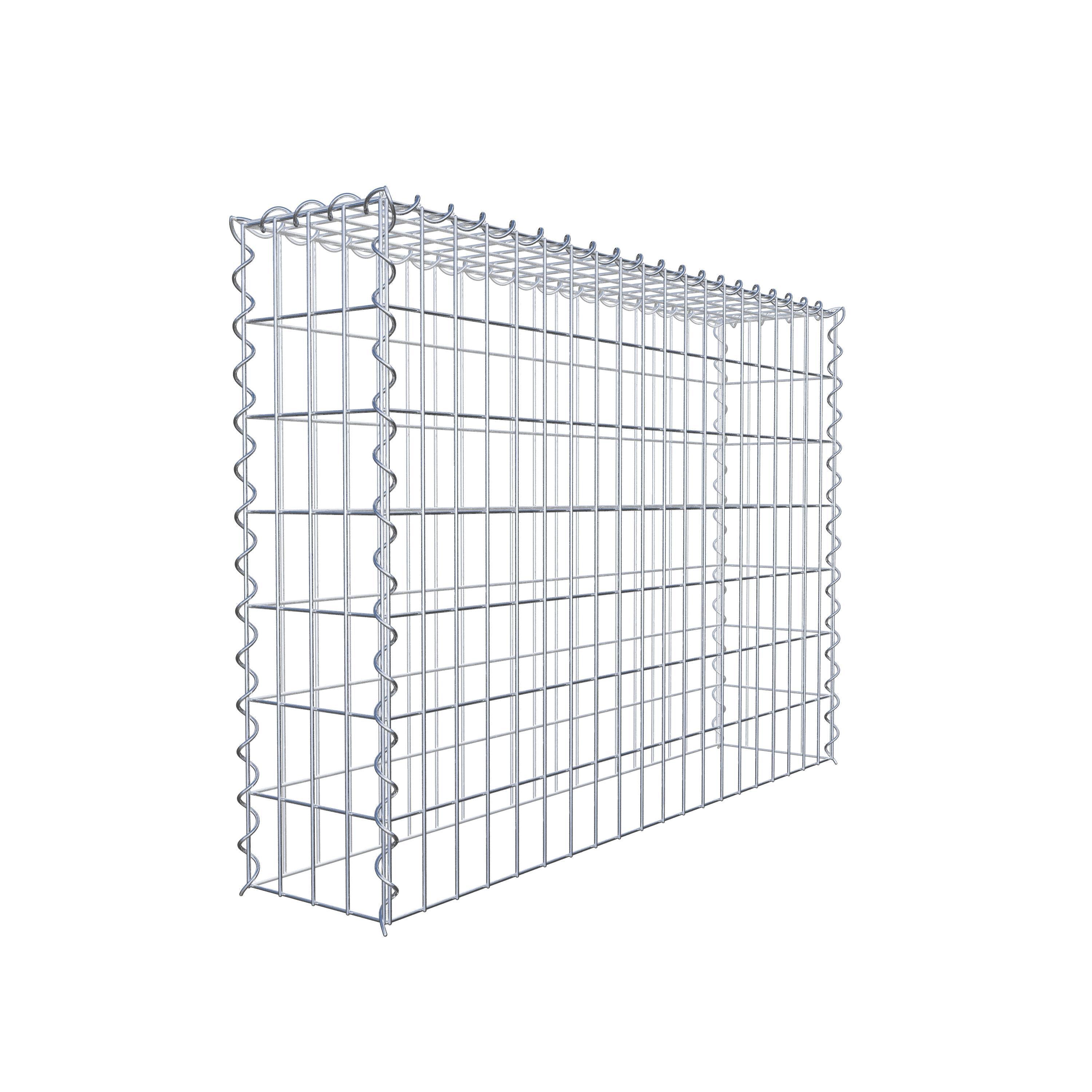 Gabion rapporté type 3 100 cm x 70 cm x 20 cm (L x H x P), mailles 5 cm x 10 cm, spirale