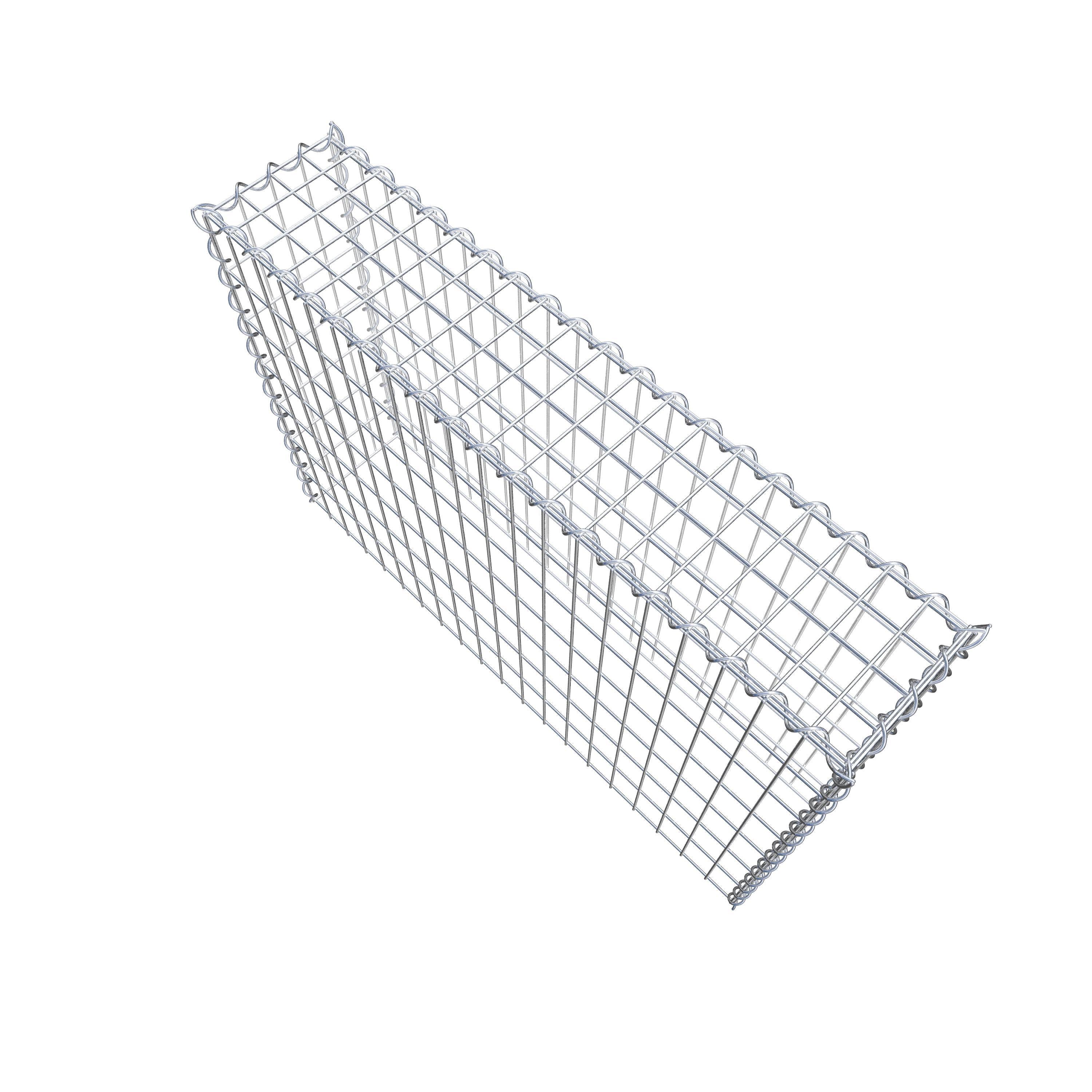 Gabion rapporté type 3 100 cm x 70 cm x 20 cm (L x H x P), mailles 5 cm x 10 cm, spirale