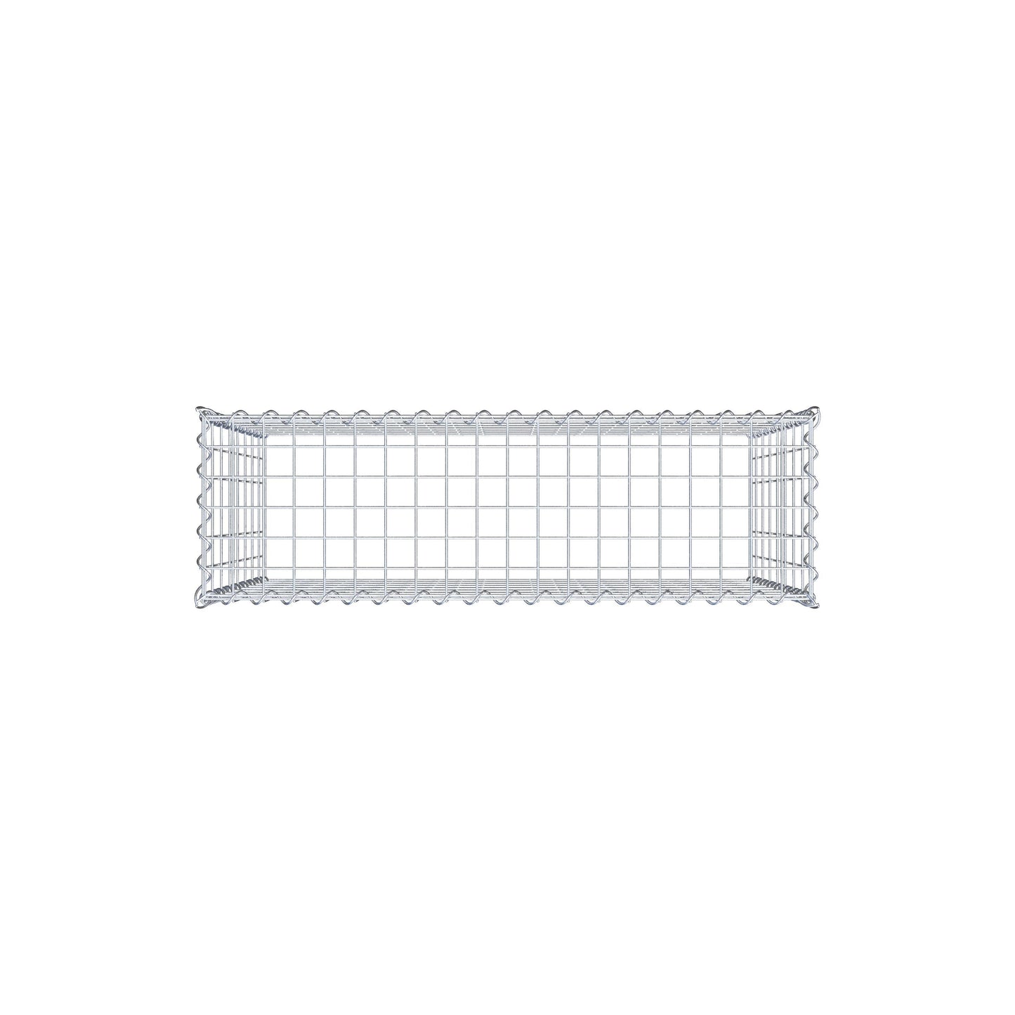 Kultiveret gabion type 3 100 cm x 80 cm x 30 cm (L x H x D), maskestørrelse 5 cm x 10 cm, spiral