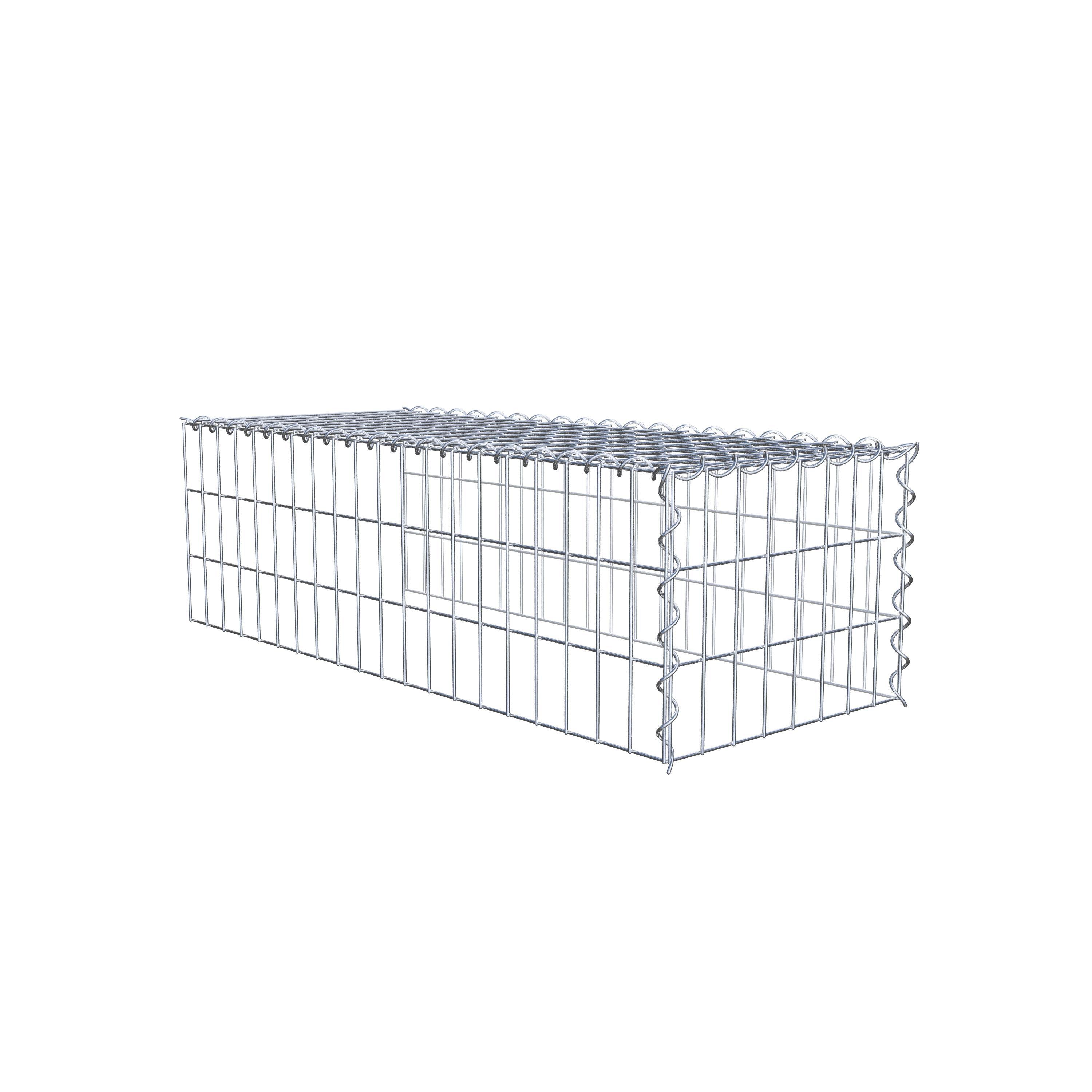 Extra gabion typ 4 100 cm x 30 cm x 40 cm (L x H x D), maskstorlek 5 cm x 10 cm, spiral