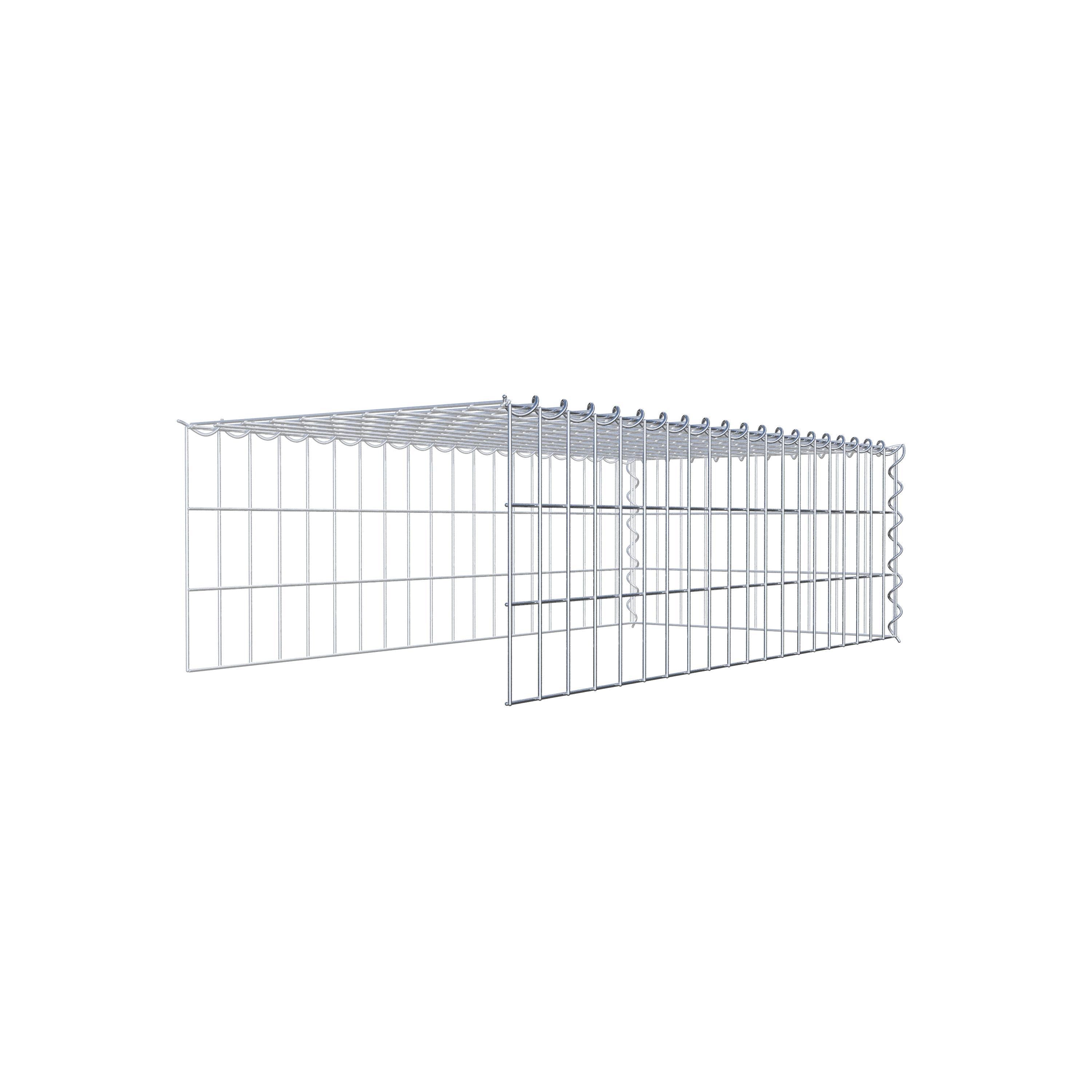 Gabion rapporté type 4 100 cm x 30 cm x 50 cm (L x H x P), mailles 5 cm x 10 cm, spirale