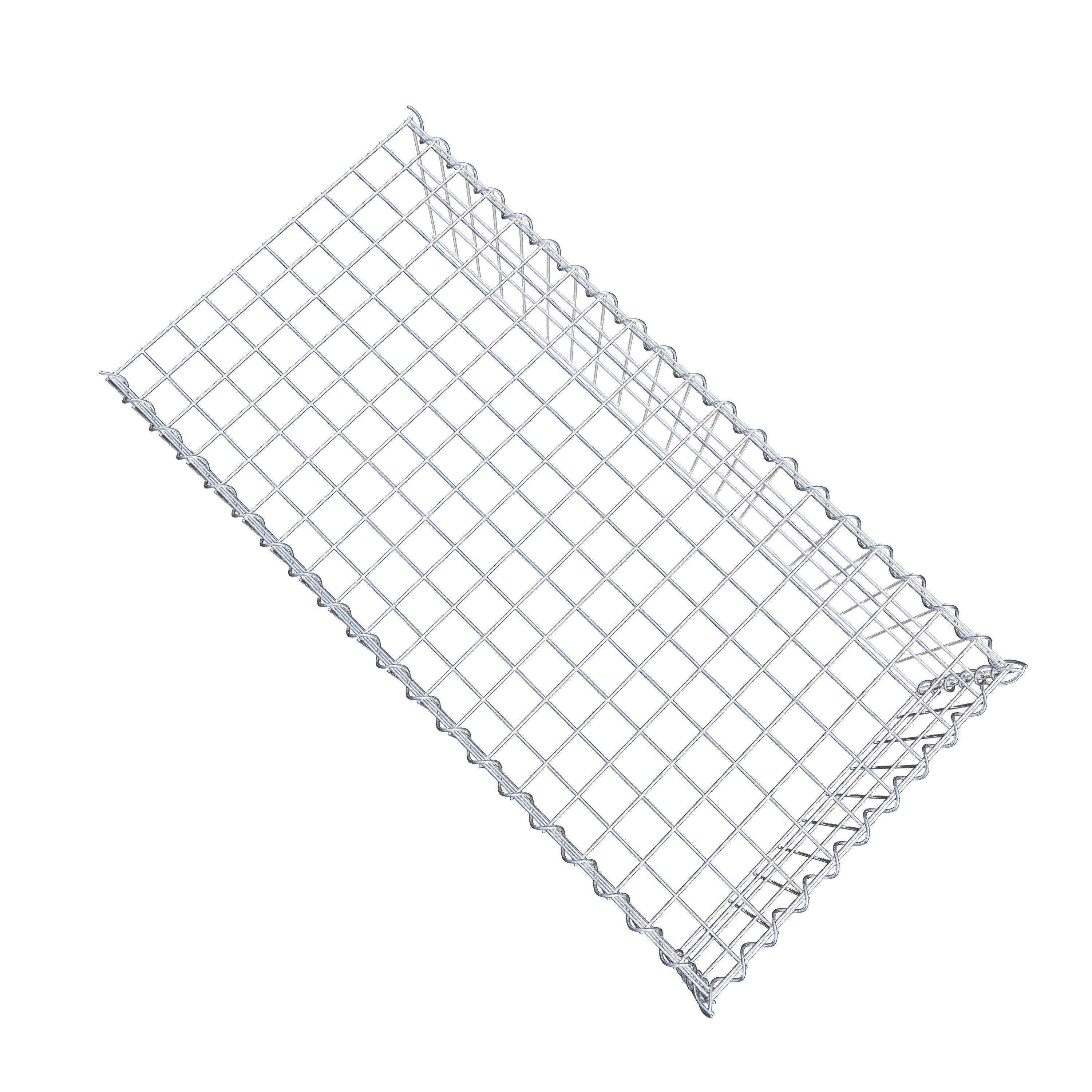 Gabion rapporté type 4 100 cm x 30 cm x 50 cm (L x H x P), mailles 5 cm x 10 cm, spirale