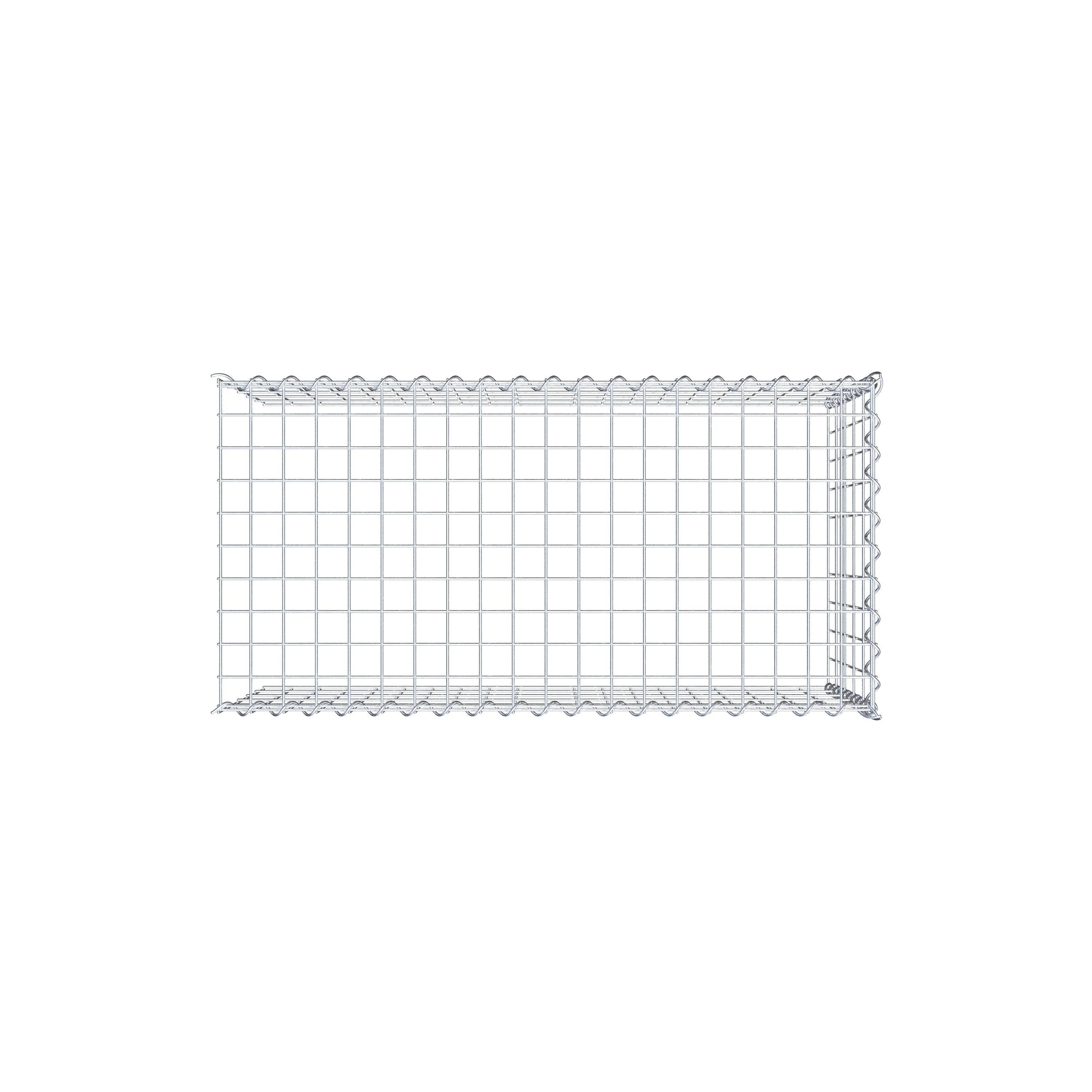 Gabion rapporté type 4 100 cm x 50 cm x 50 cm (L x H x P), mailles 5 cm x 10 cm, spirale