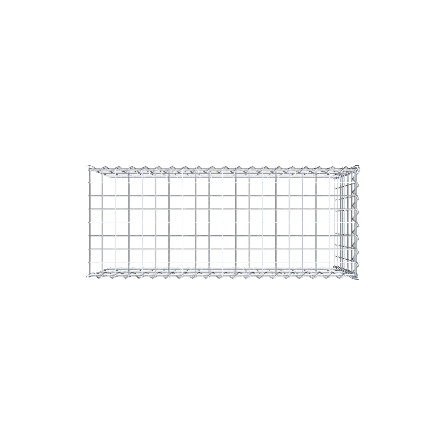 Gabion rapporté type 4 100 cm x 60 cm x 40 cm (L x H x P), mailles 5 cm x 10 cm, spirale