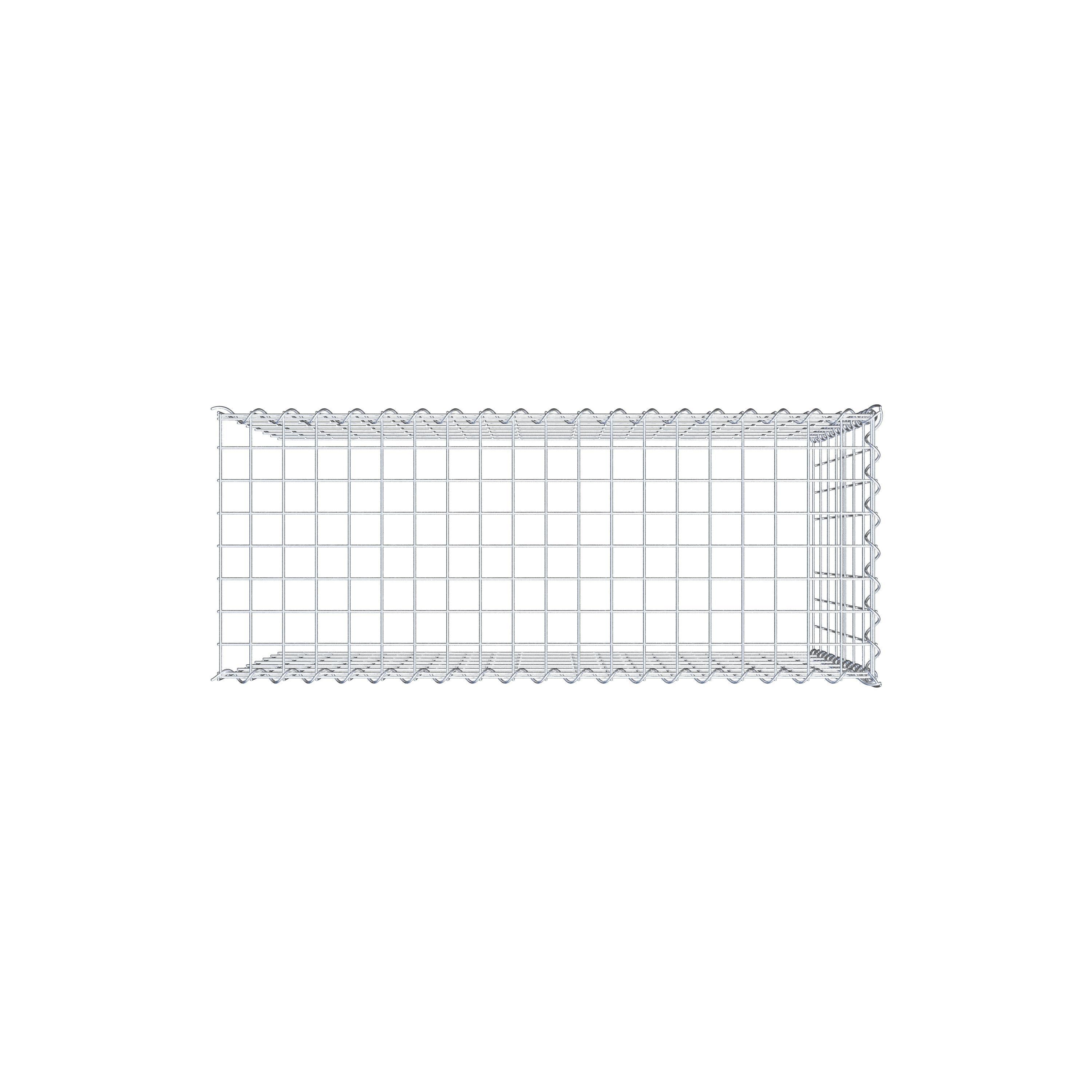 Grown-on gabion type 4 100 cm x 70 cm x 40 cm (L x H x D), mesh size 5 cm x 10 cm, spiral