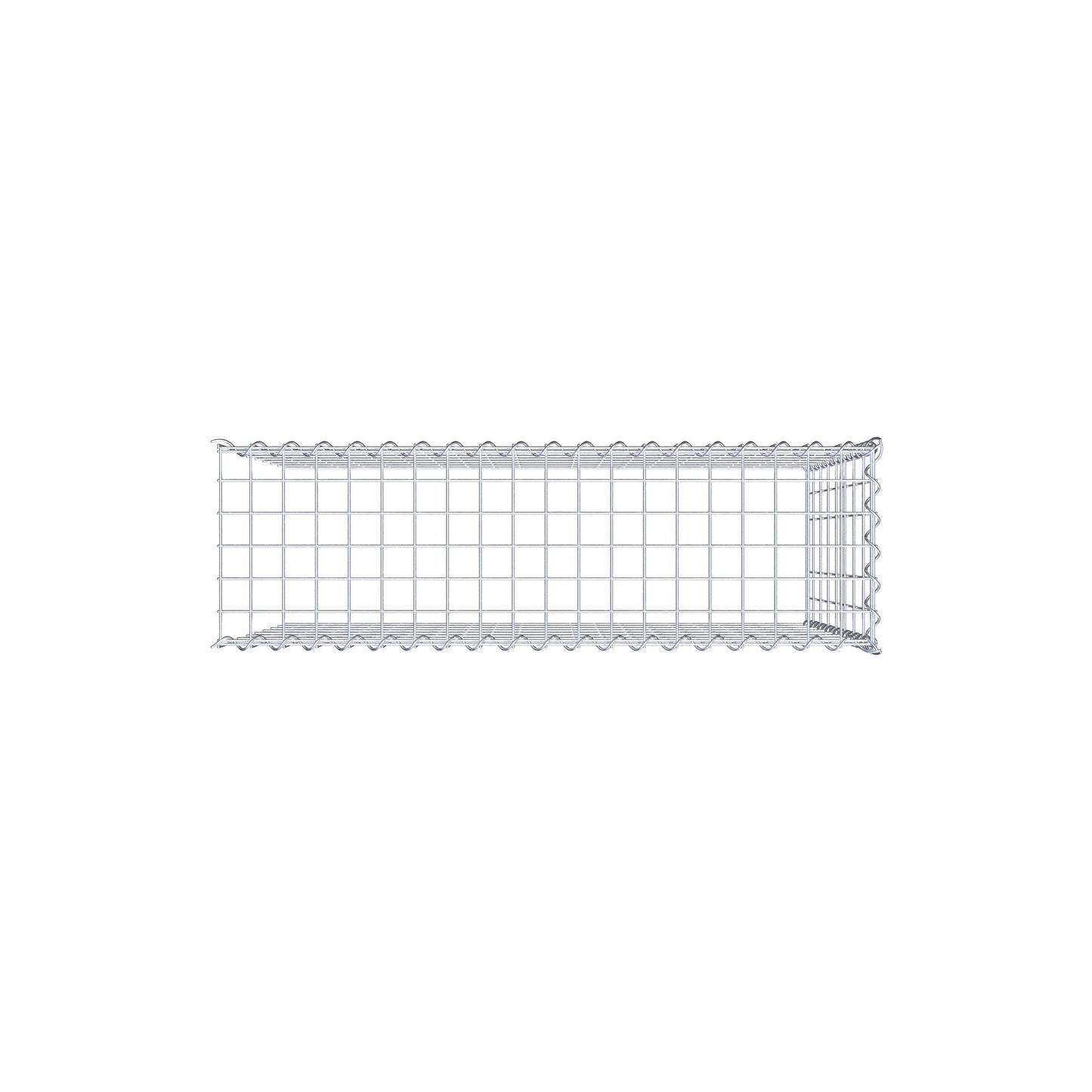 Gabion rapporté type 4 100 cm x 80 cm x 30 cm (L x H x P), mailles 5 cm x 10 cm, spirale