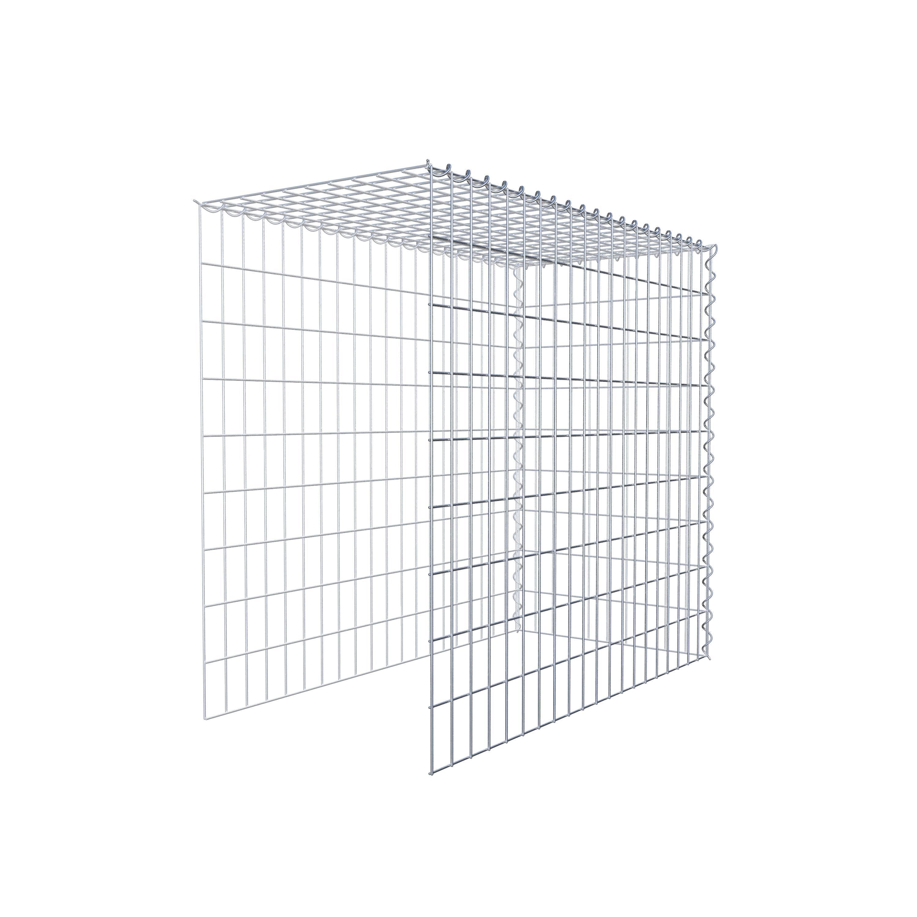 Extra gabion typ 4 100 cm x 90 cm x 50 cm (L x H x D), maskstorlek 5 cm x 10 cm, spiral