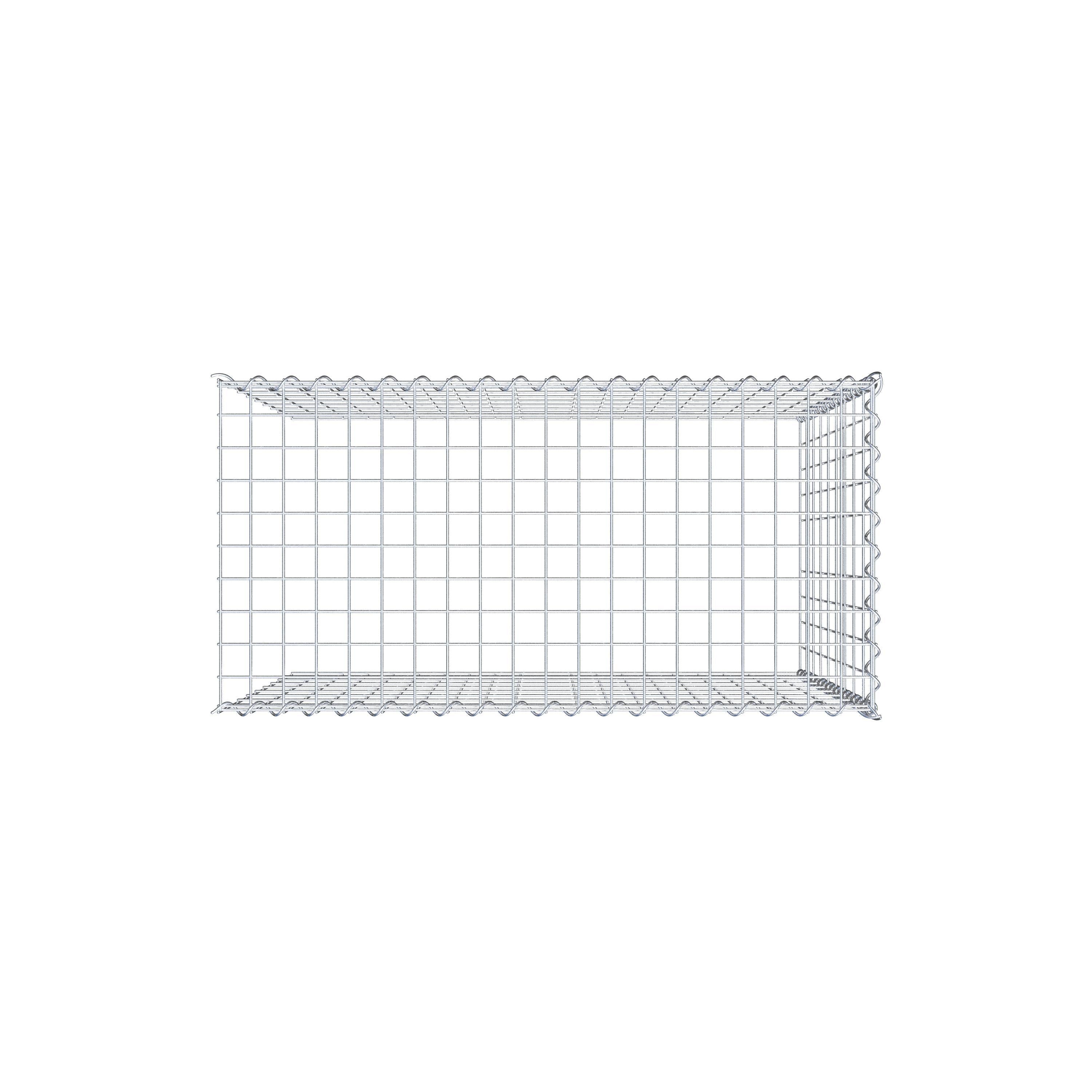 Extra gabion typ 4 100 cm x 90 cm x 50 cm (L x H x D), maskstorlek 5 cm x 10 cm, spiral