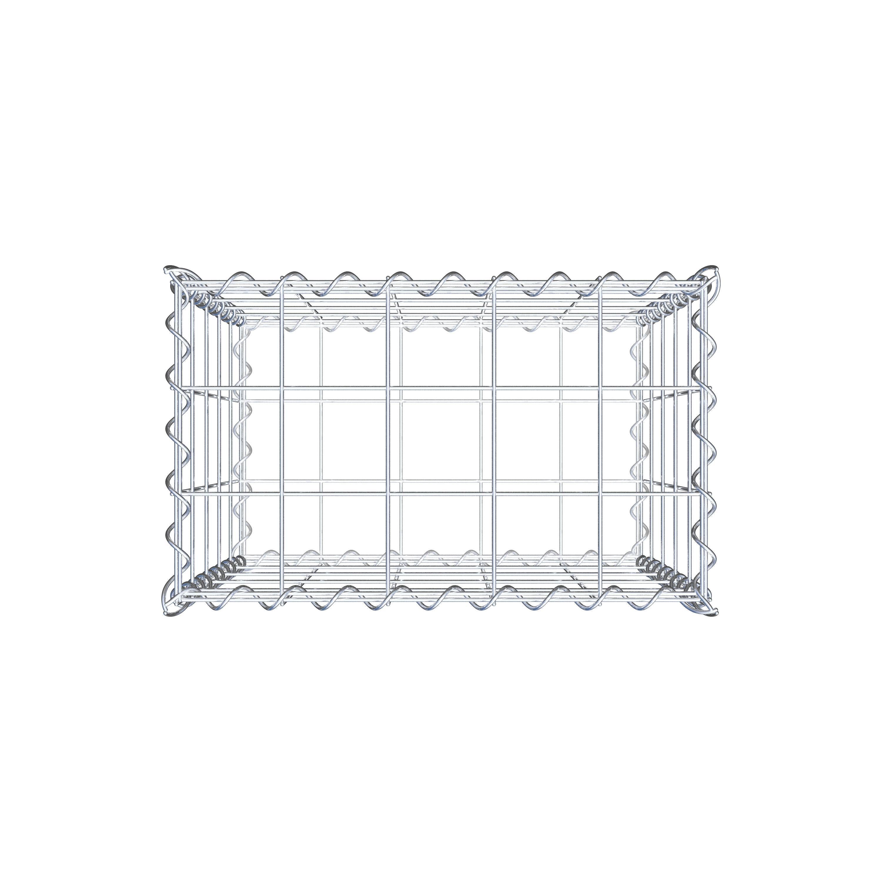 Gabion 50 cm x 50 cm x 30 cm (L x H x P), mailles 10 cm x 10 cm, spirale
